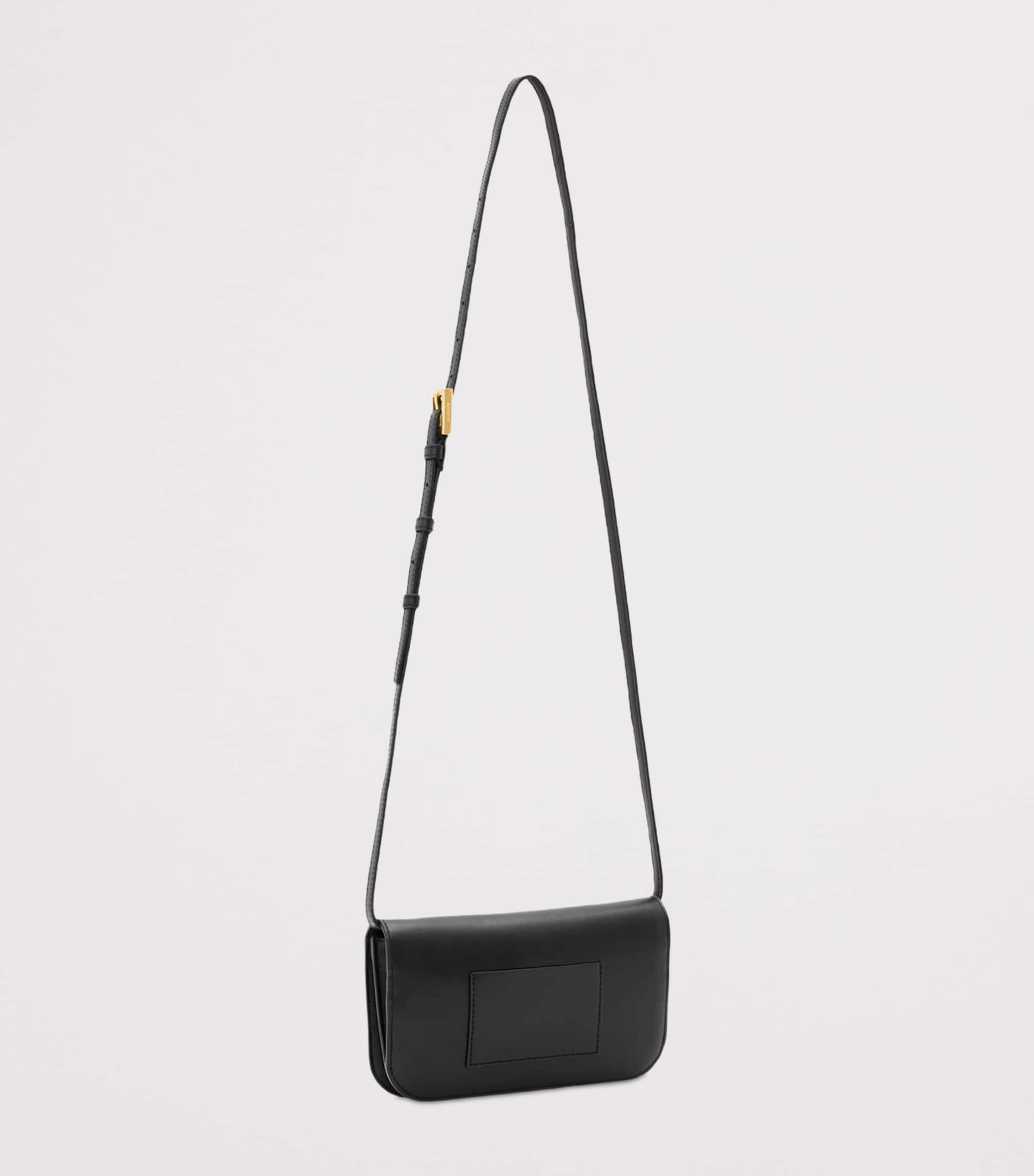 Leather Maeve Cross-Body Wallet BLACK Image 3