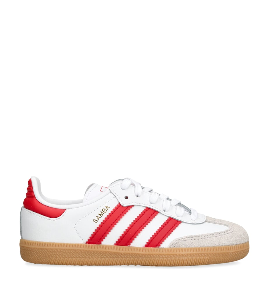 Leather Samba OG Sneakers WHITE/RED Image 1