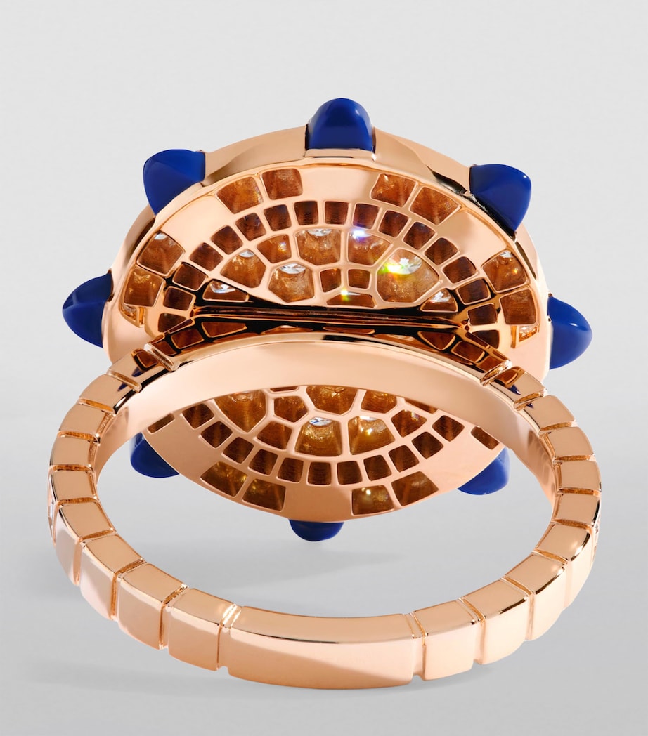 Rose Gold, Diamond and Lapis Lazuli Tip-Top Statement Ring ROSE GOLD Image 4