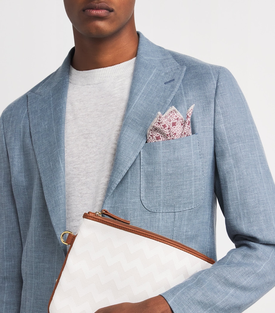 Cotton-Wool Printed Pocket Square GRAPE Image 2