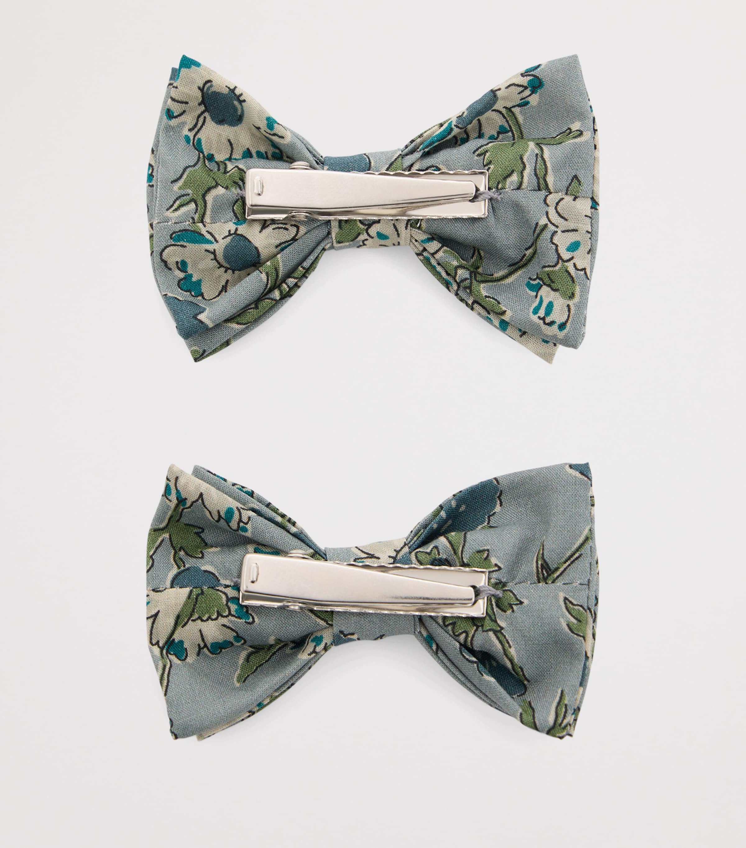 Bow Hair Clips (Set of 2) FL VERT DE GRIS Image 2
