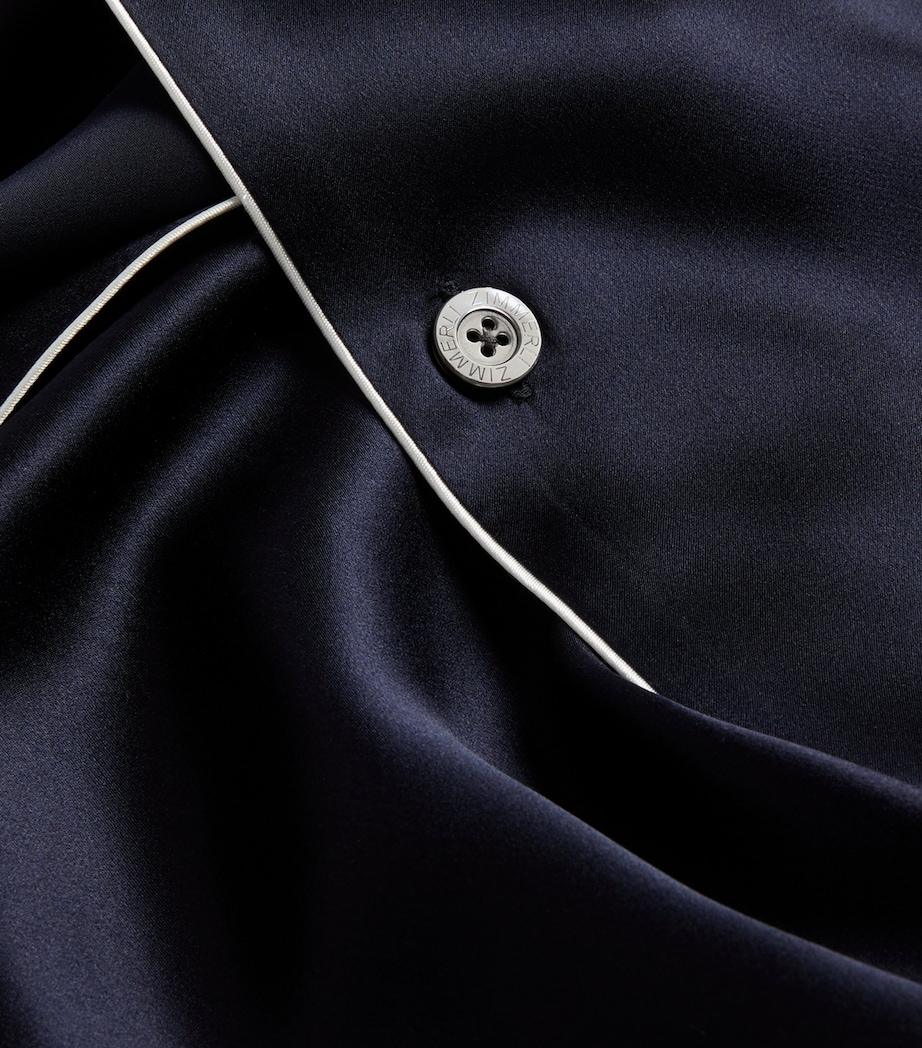 Silk Pyjama Set 447 NAVY Image 5