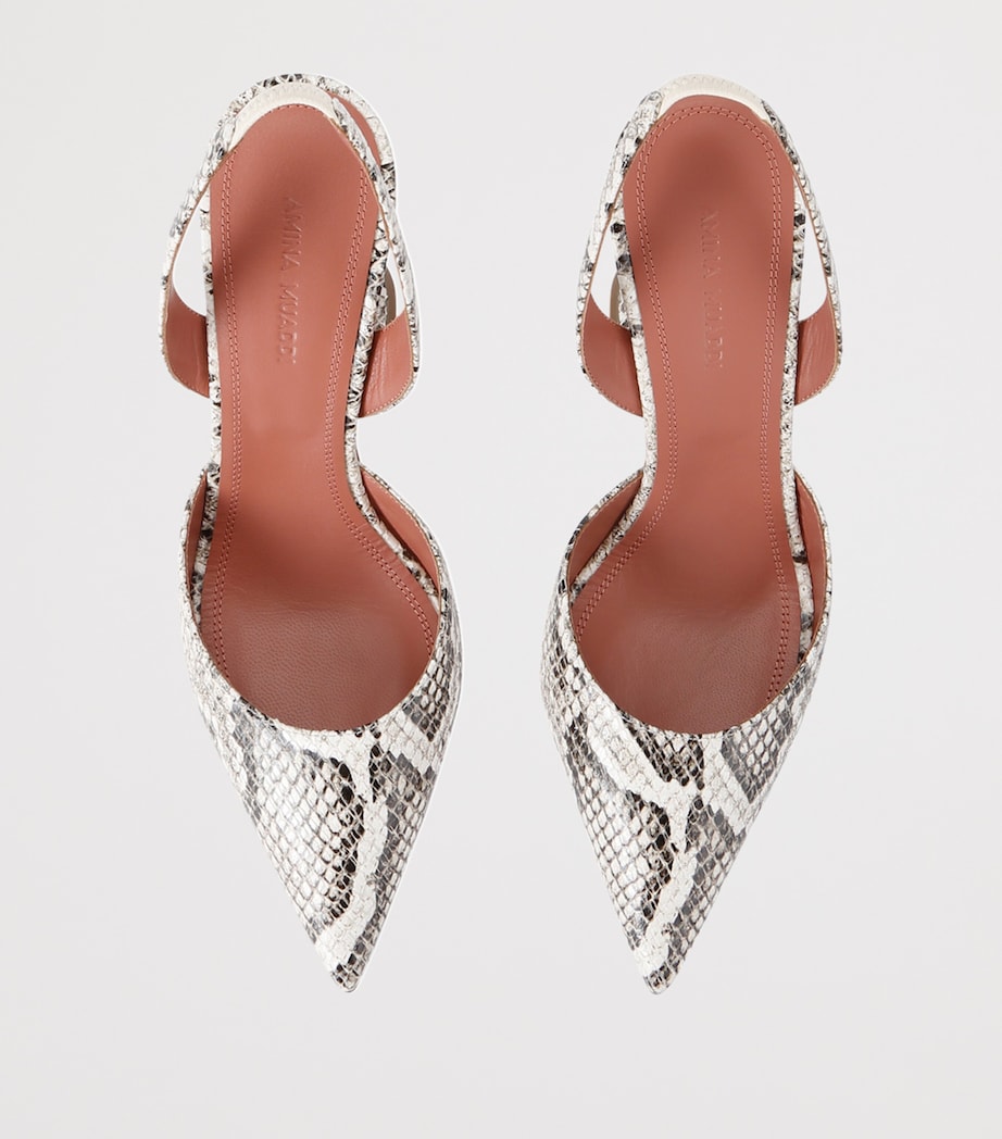 Snake Print Holli Slingback Pumps 95 BEIGE COMB Image 4