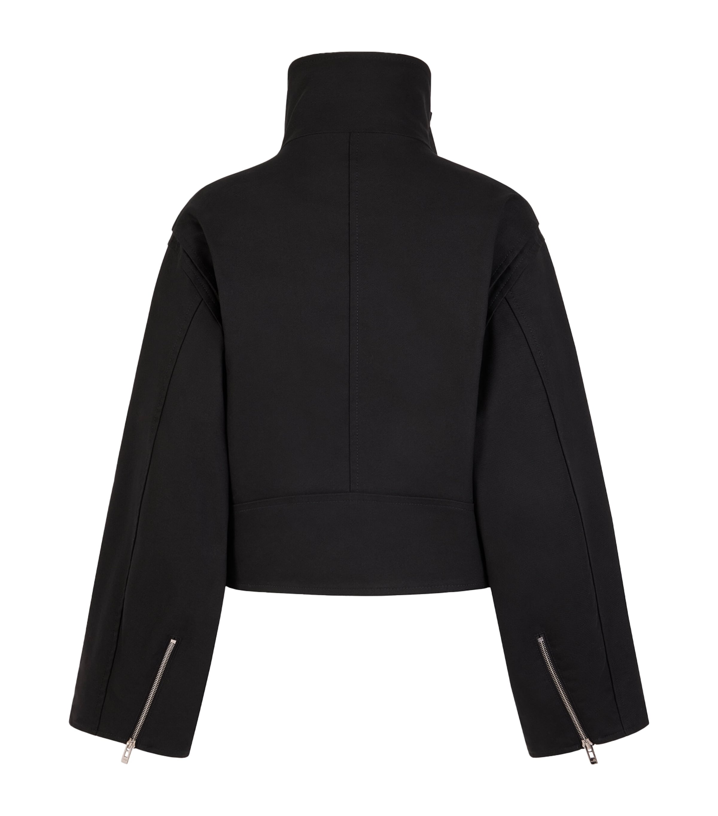 Alaïa Womens Layered Biker Jacket Noir Image 3