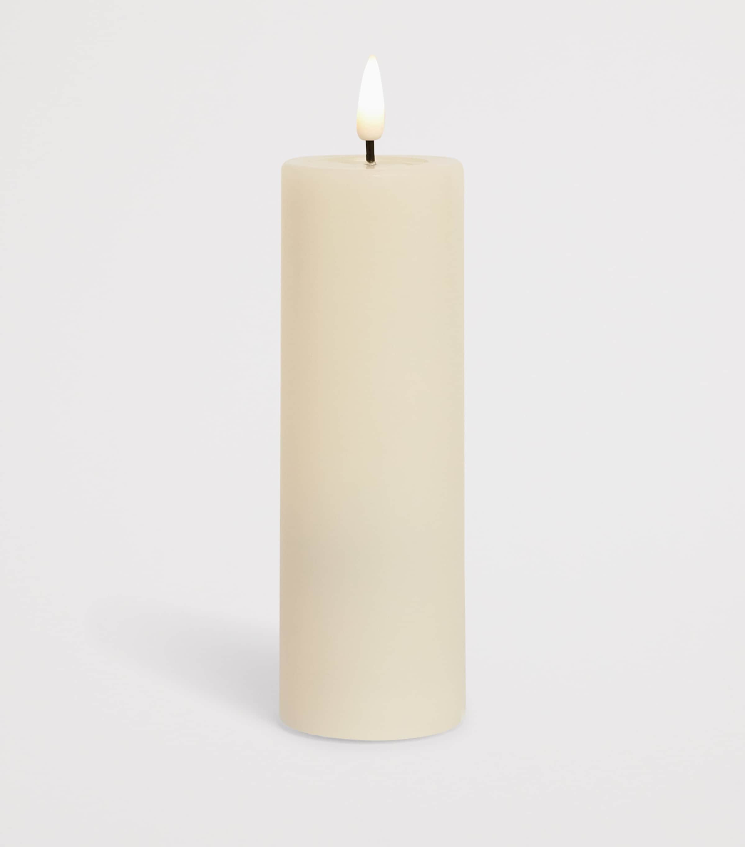 Deluxe Homeart LED Pillar Candle (15cm) Cream Image 2
