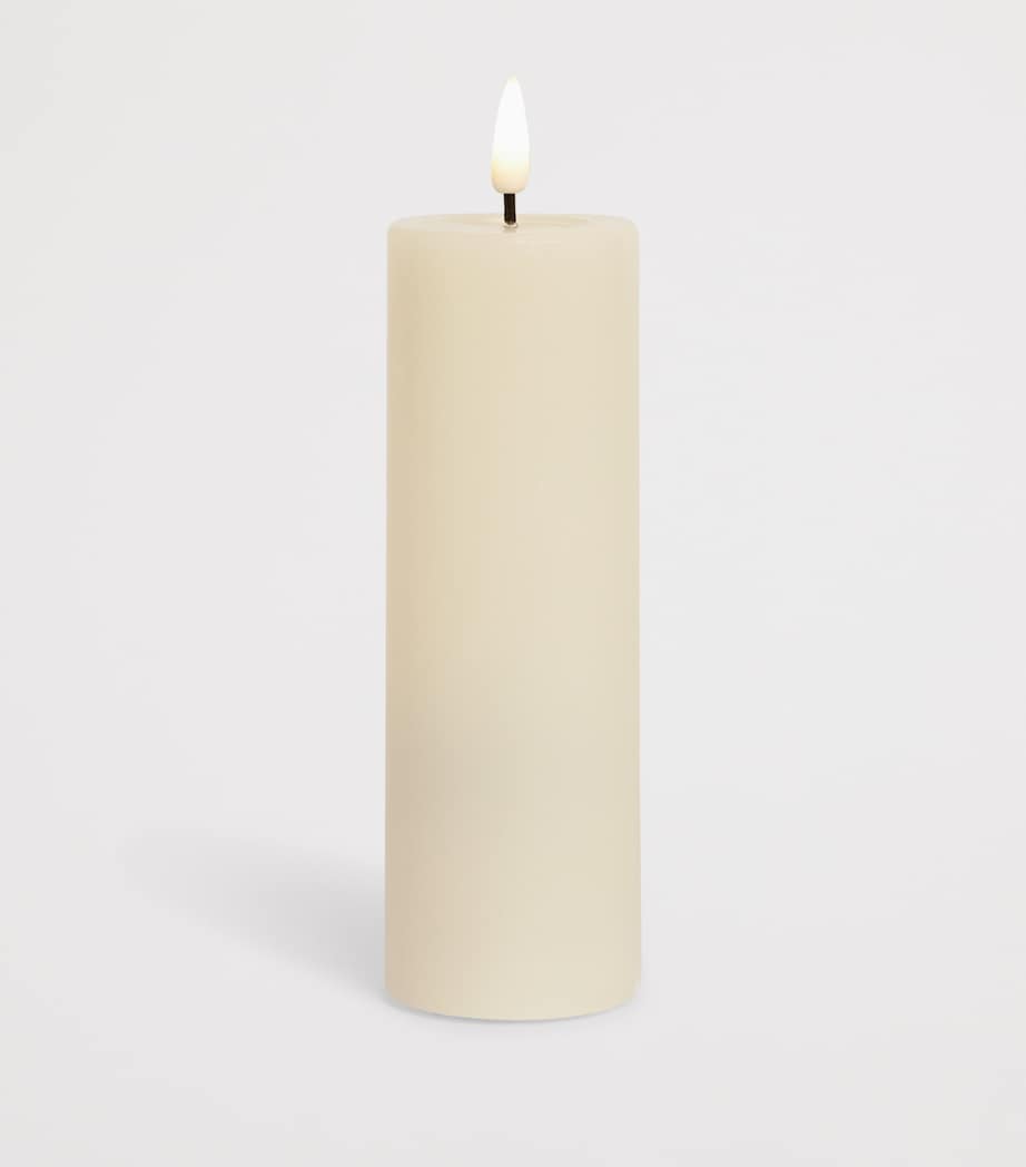 Deluxe Homeart LED Pillar Candle (15cm) Cream Image 2