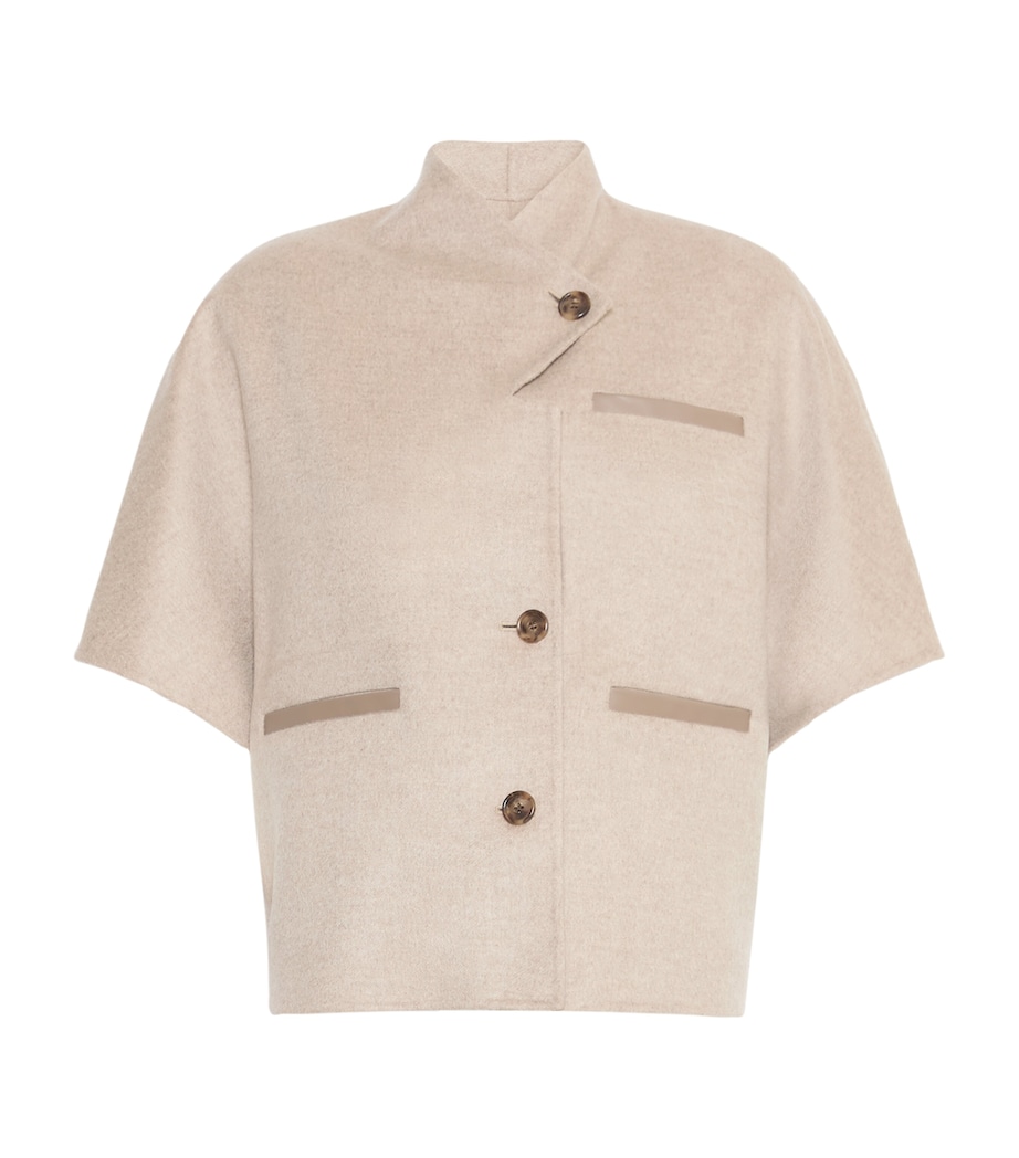 Max Mara Womens Cashmere Cape Stone Image 1