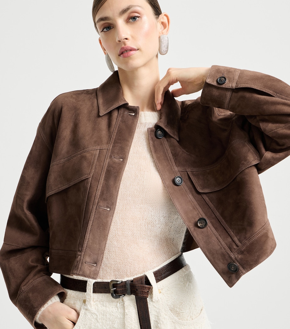 Suede Cropped Jacket C4219 Image 4
