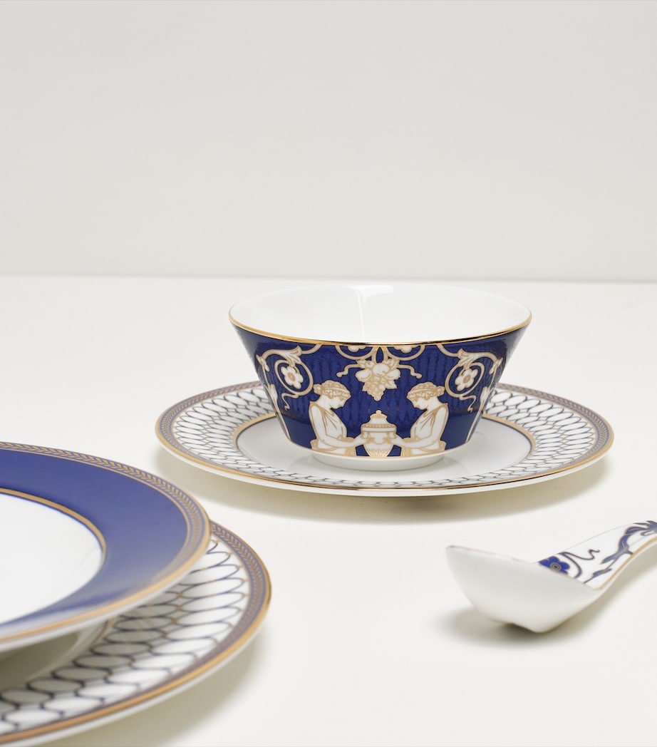 Bone China Renaissance Rice Bowl (11cm) BLUE Image 2