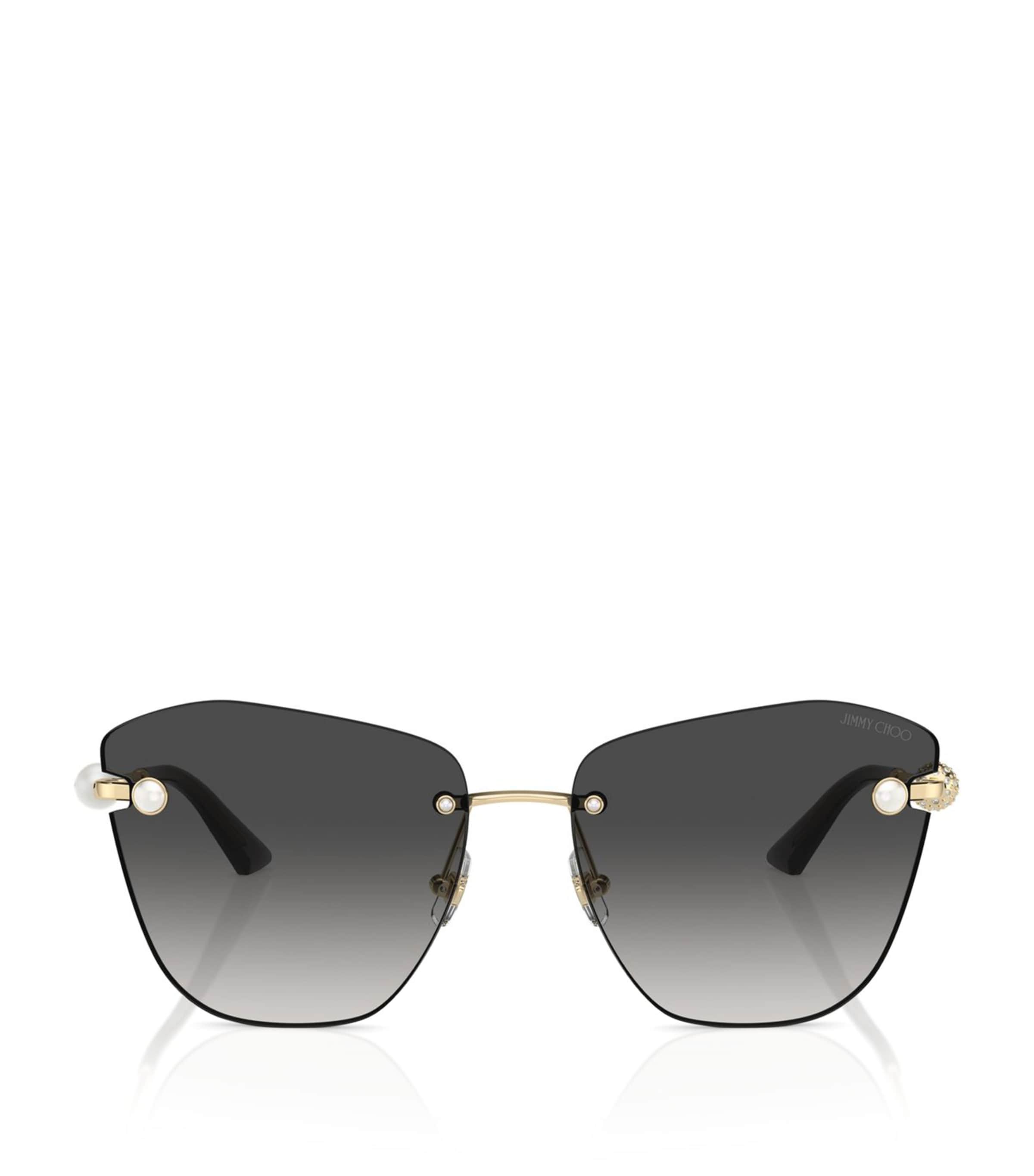 Jimmy Choo Womens Gold Jc4004hb Butterfly-frame Metal Sunglasses In Gold