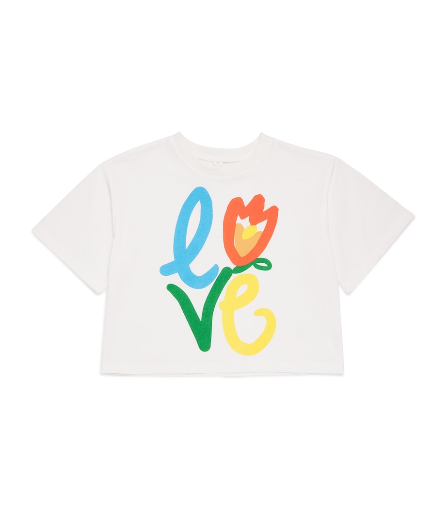 Stella McCartney Kids Organic Cotton Love T-Shirt (2-14+ Years) Image 1