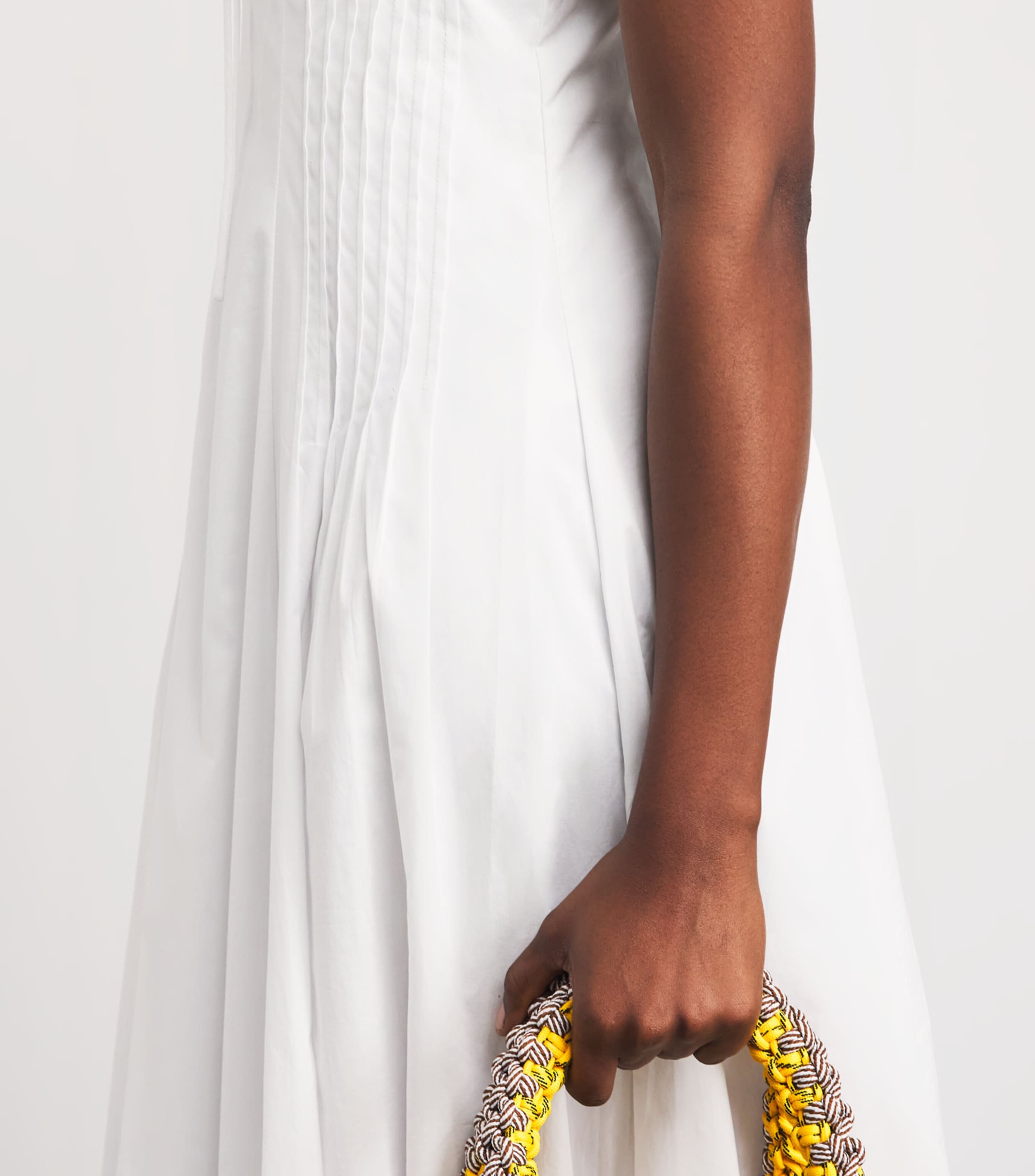 STAUD Womens Margi Midi Dress Wht White Image 5