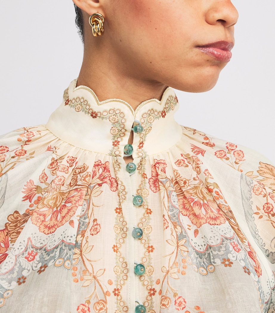 Linen Daylight Mini Dress WLLPPR FLRL BLSHWPFB Image 4