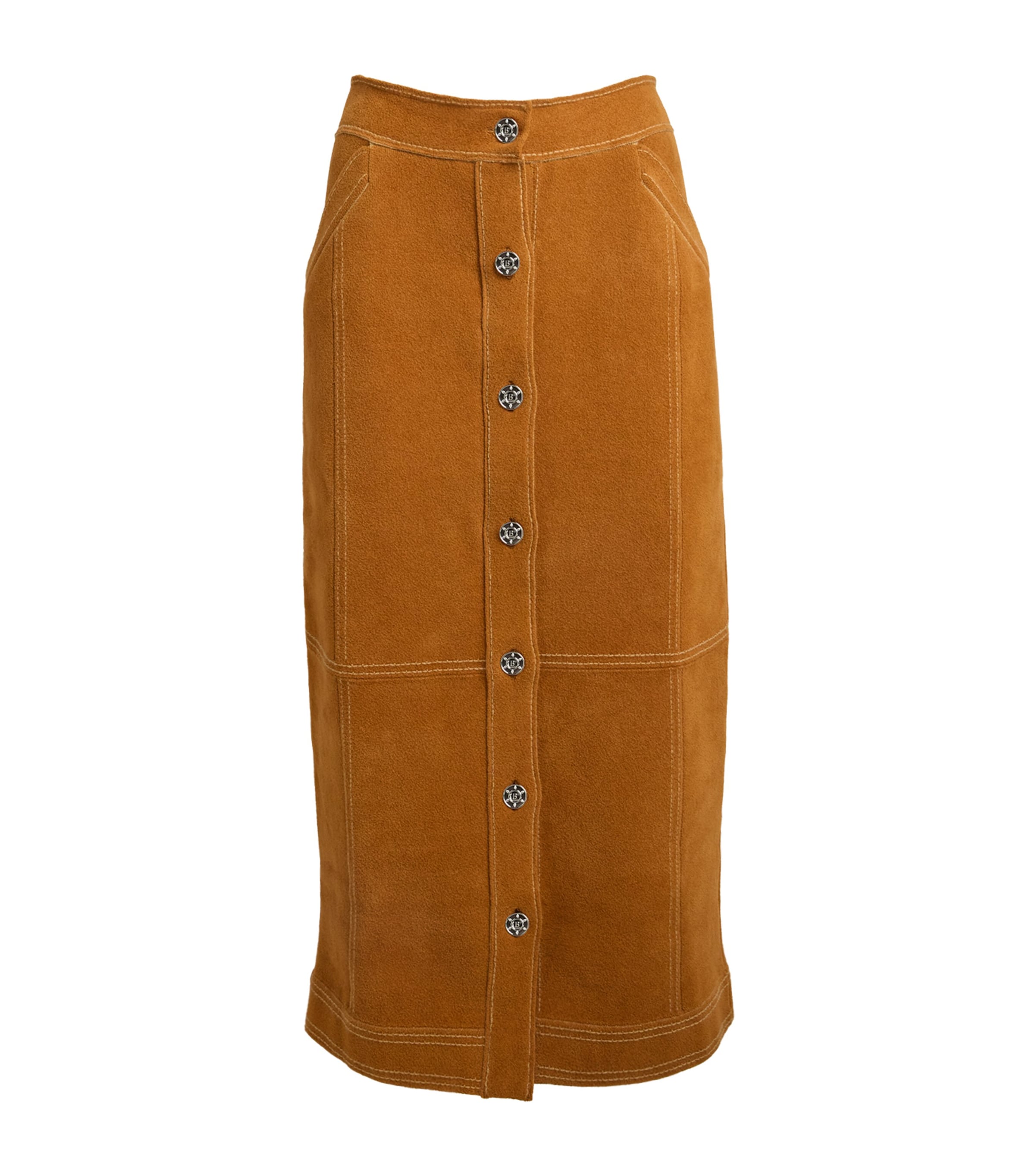 BARRIE CASHMERE-COTTON MIDI SKIRT 