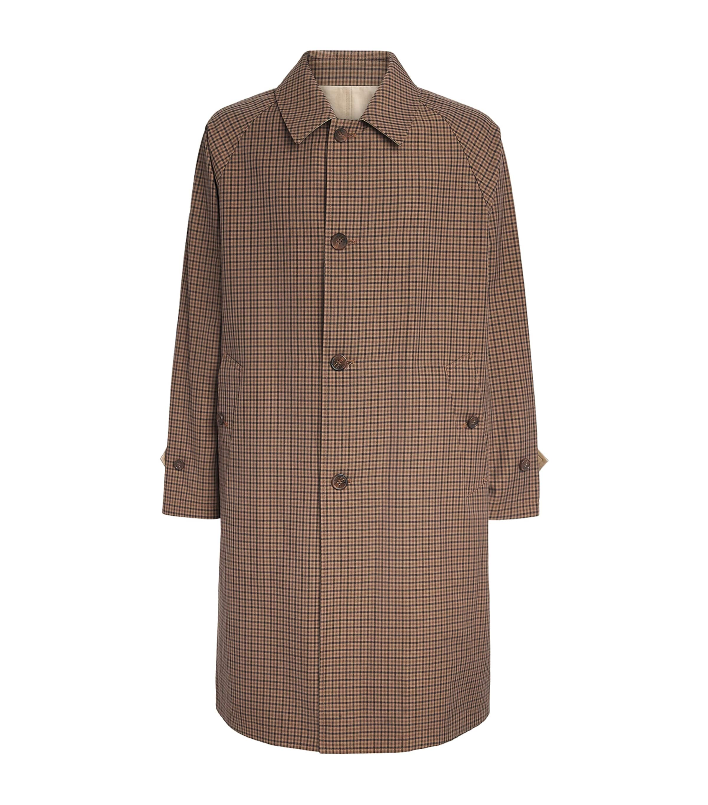 Mackintosh Wool-Cotton Reversible Balfield Overcoat Brown Ck
