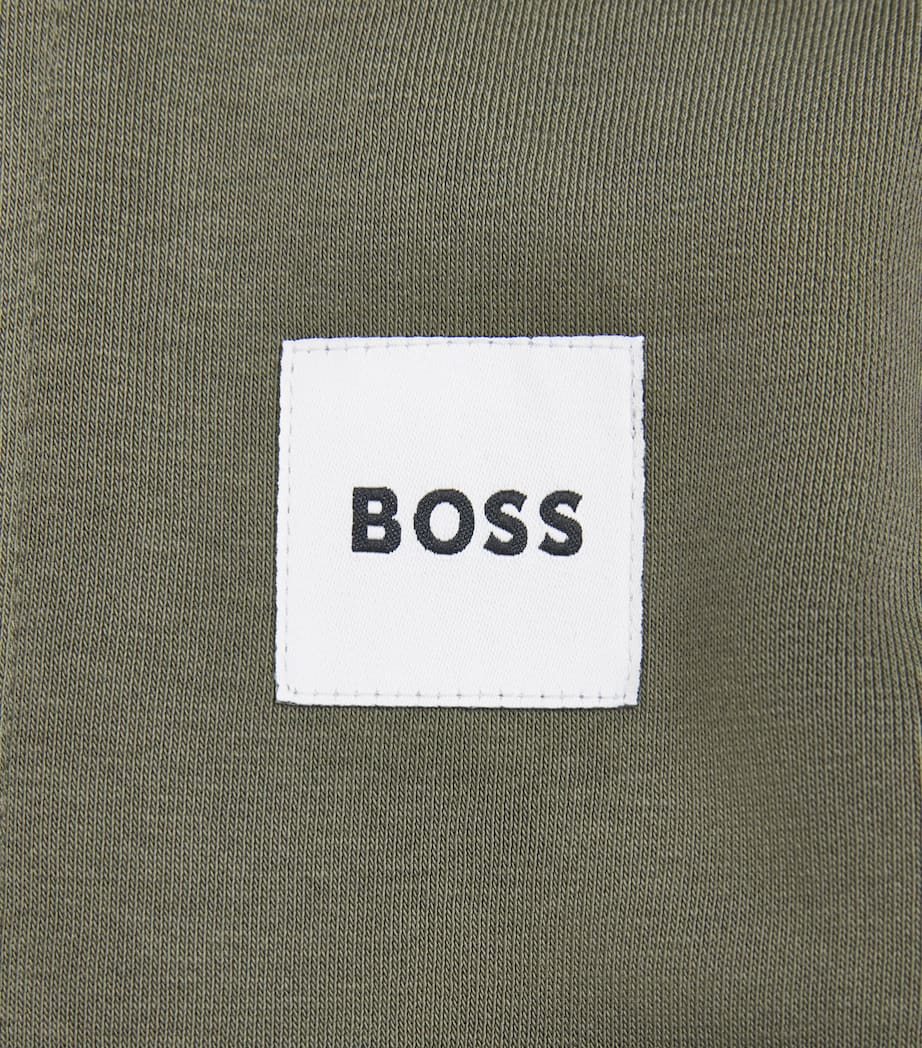 BOSS Kidswear Cotton-Blend Hoodie and Sweatpants Set (4-16 Years) Olive Night Image 4