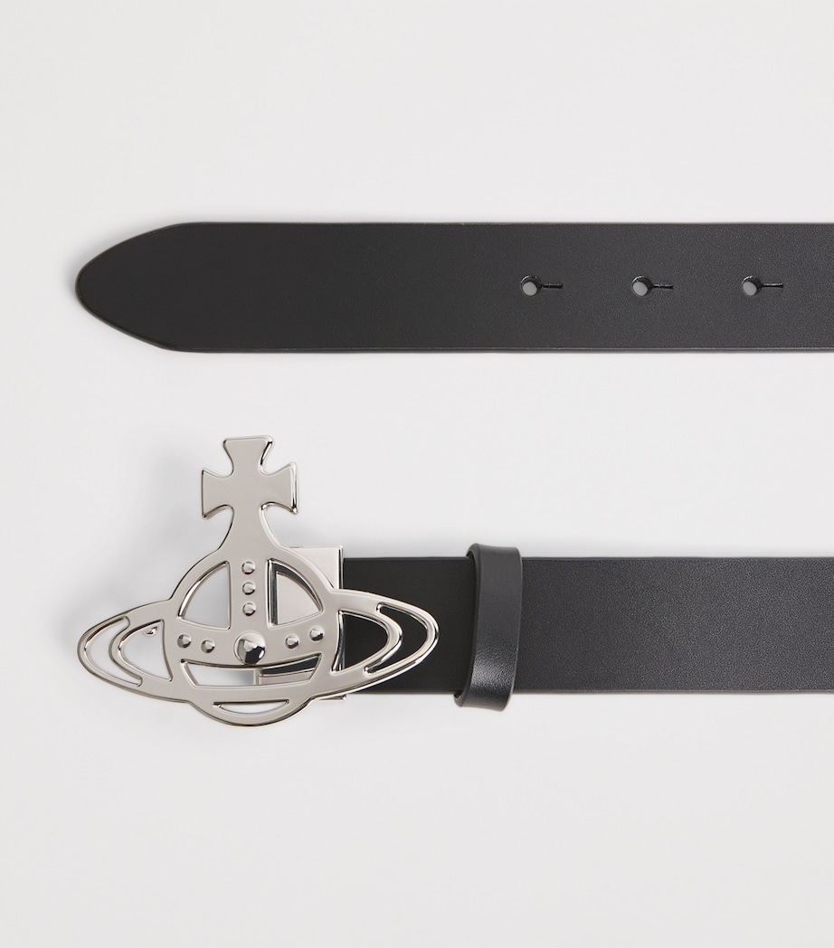 Vivienne Westwood Leather Orb Belt Black Image 3