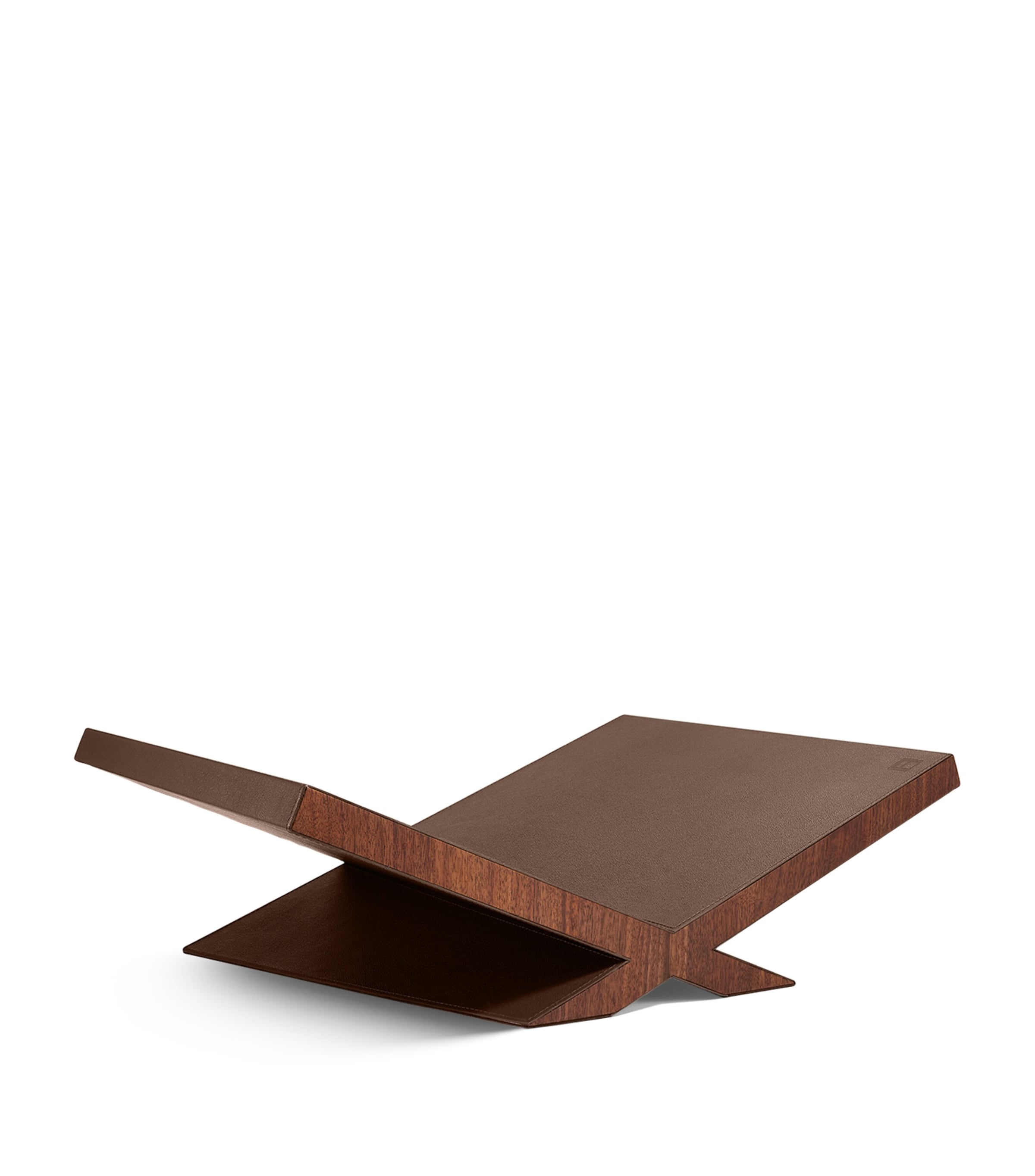 Walnut-Leather Ultimate Culture Bookstand DARK BROWN Image 3
