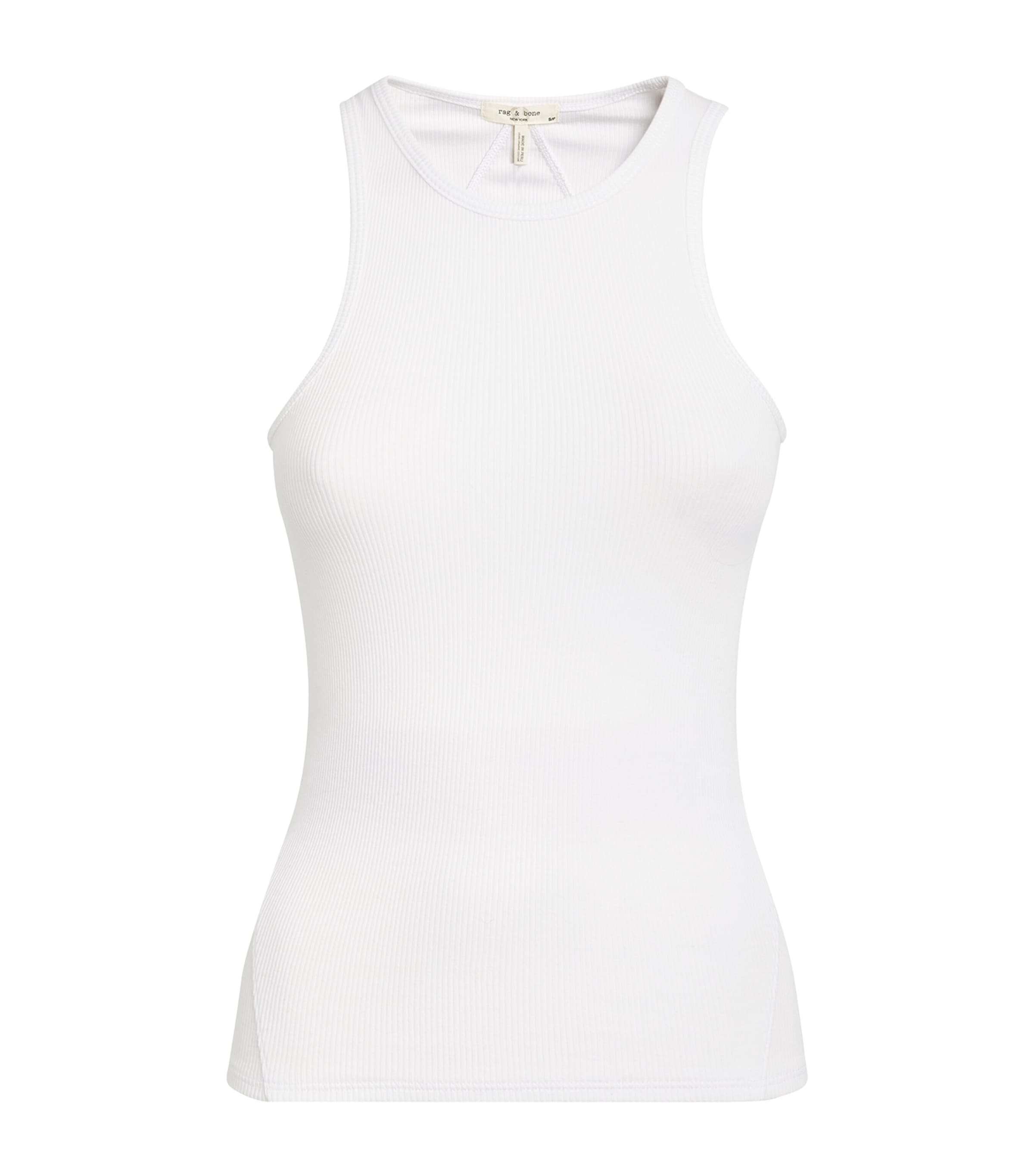 Rag & Bone The Essential Rib Tank Top In White