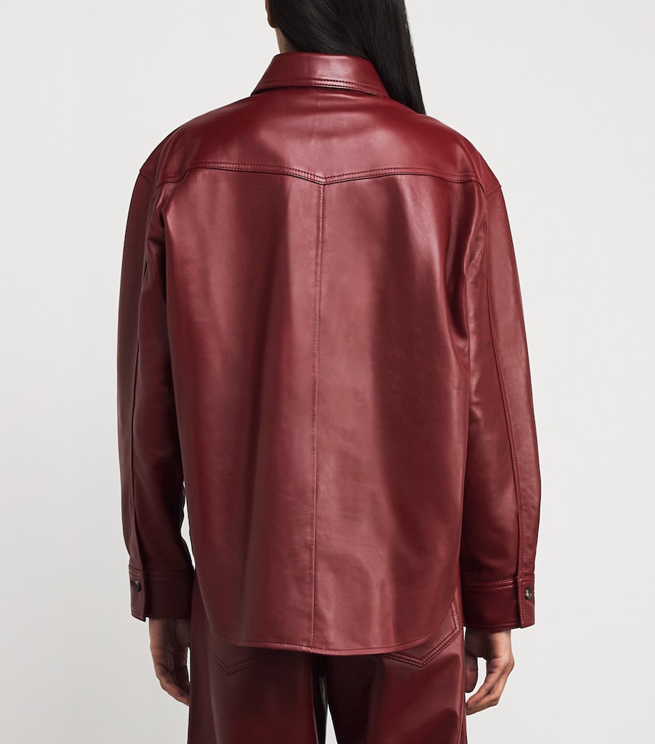 Leather Belty Shirt CHERRY Image 4