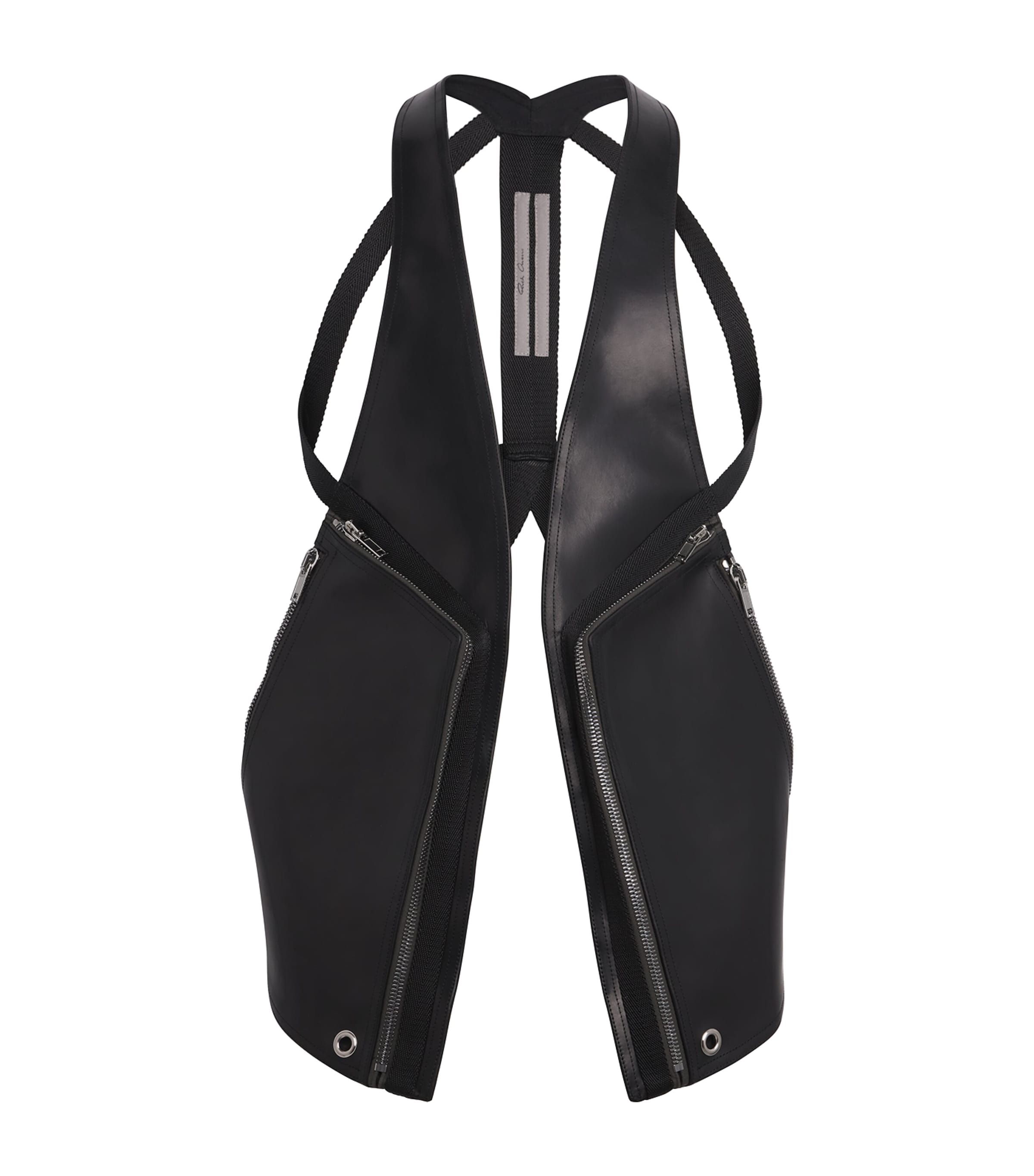 Rick Owens Mens Temple Bauhaus Vest Black Image 1