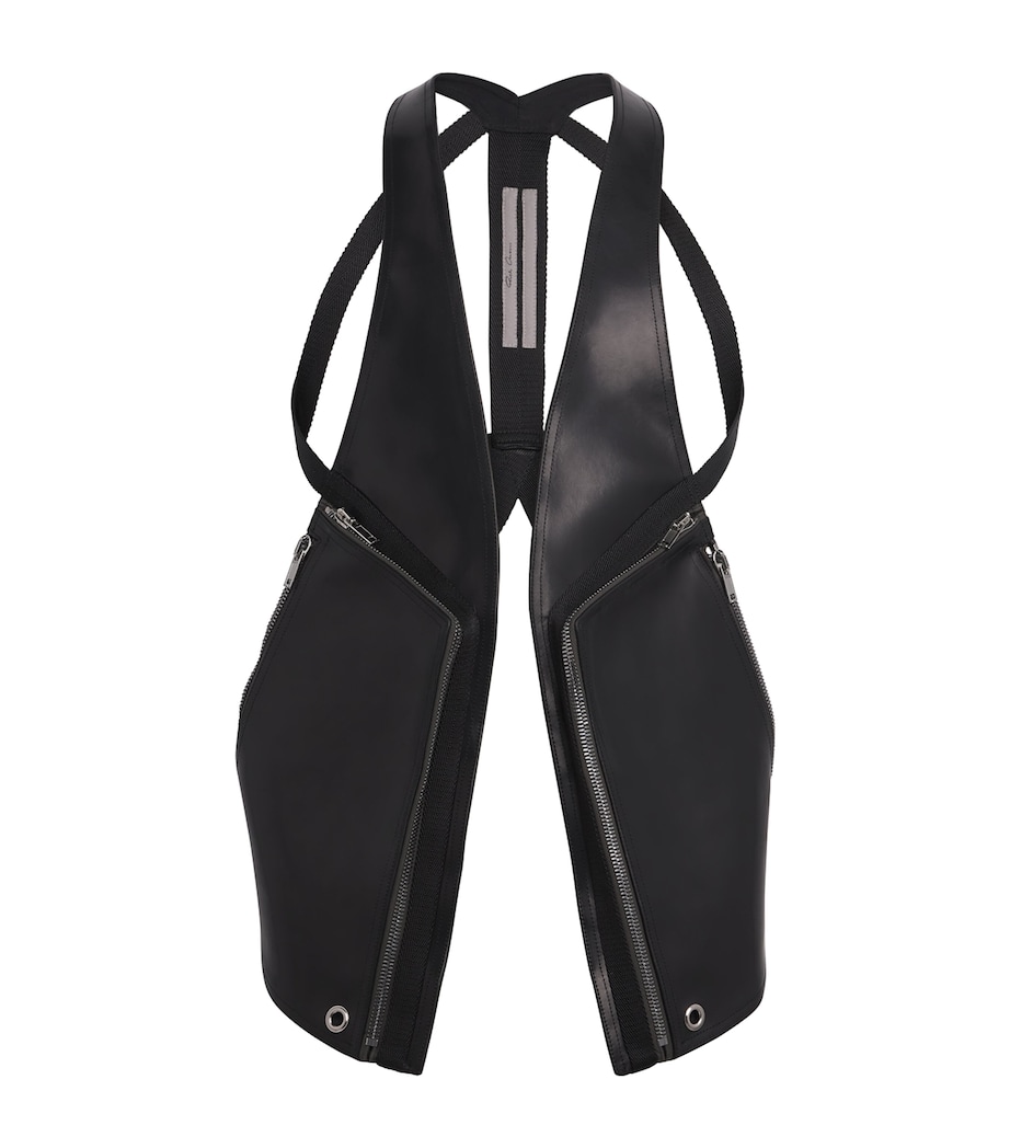 Rick Owens Mens Temple Bauhaus Vest Black Image 1