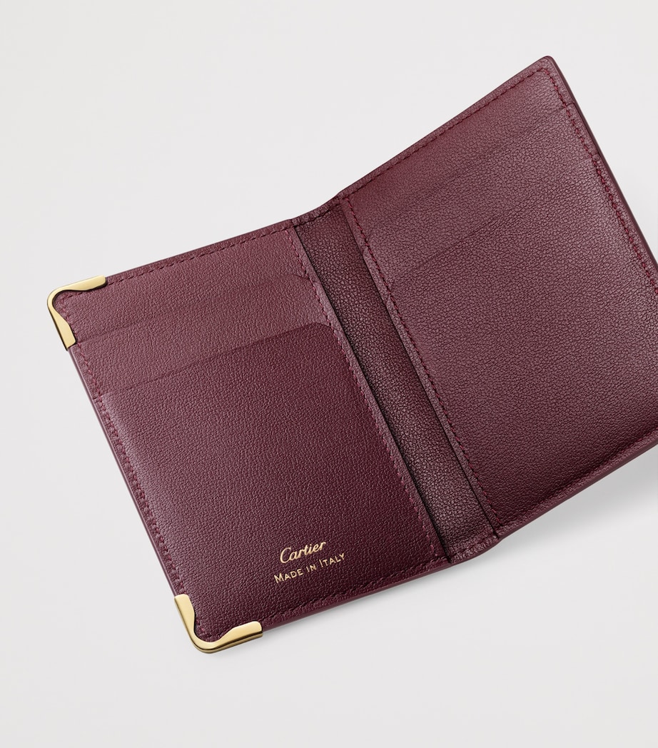 Cartier Leather Must Card Holder Burgundy Image 3