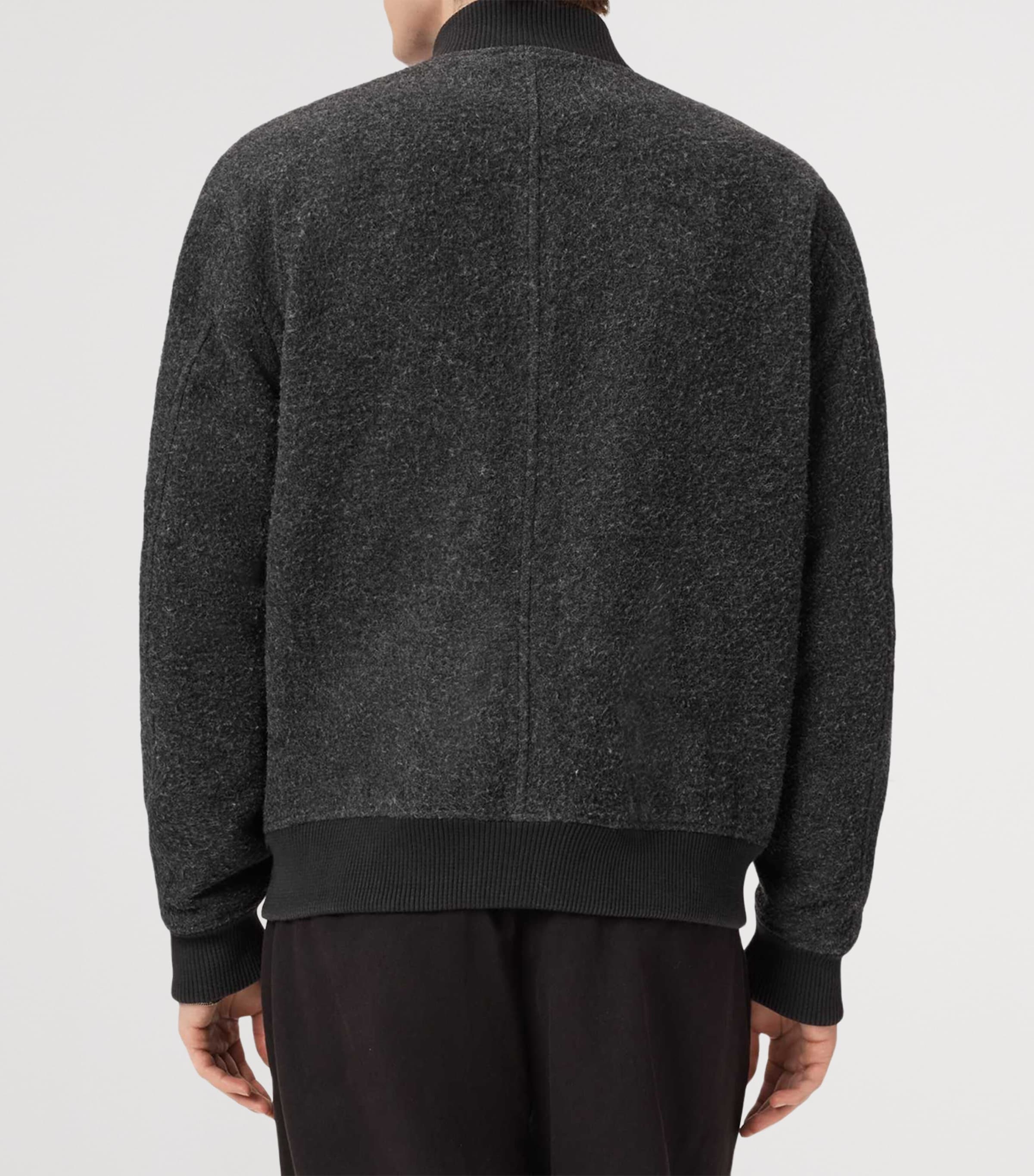 Wool-Blend Saku Bomber Jacket CHARCOAL GREY Image 6