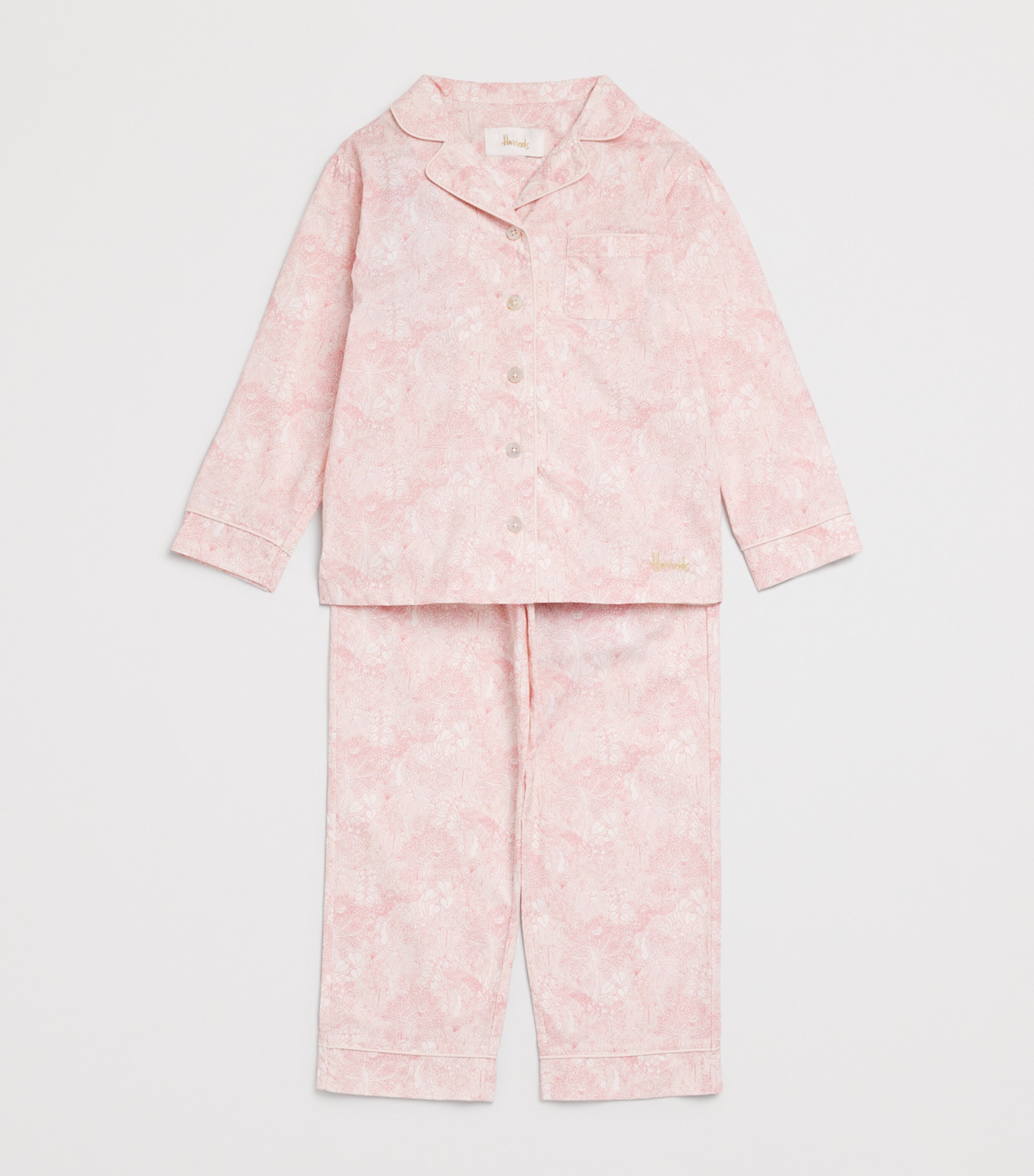 Cotton Enchanted Woodland Print Pyjama Set (2-8 Years) PINK Image 3