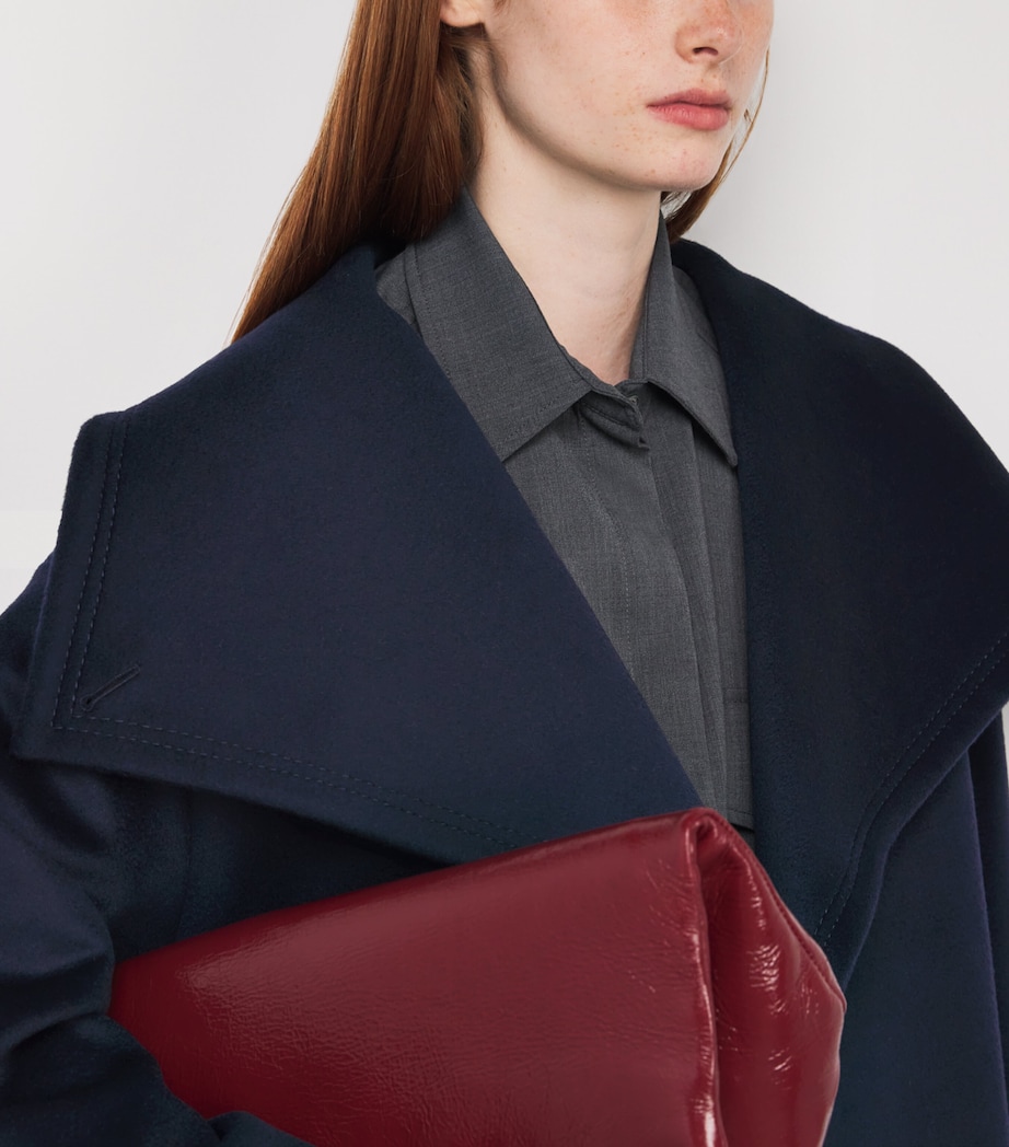 Wool-Cashmere Wrap Coat NAVY Image 6