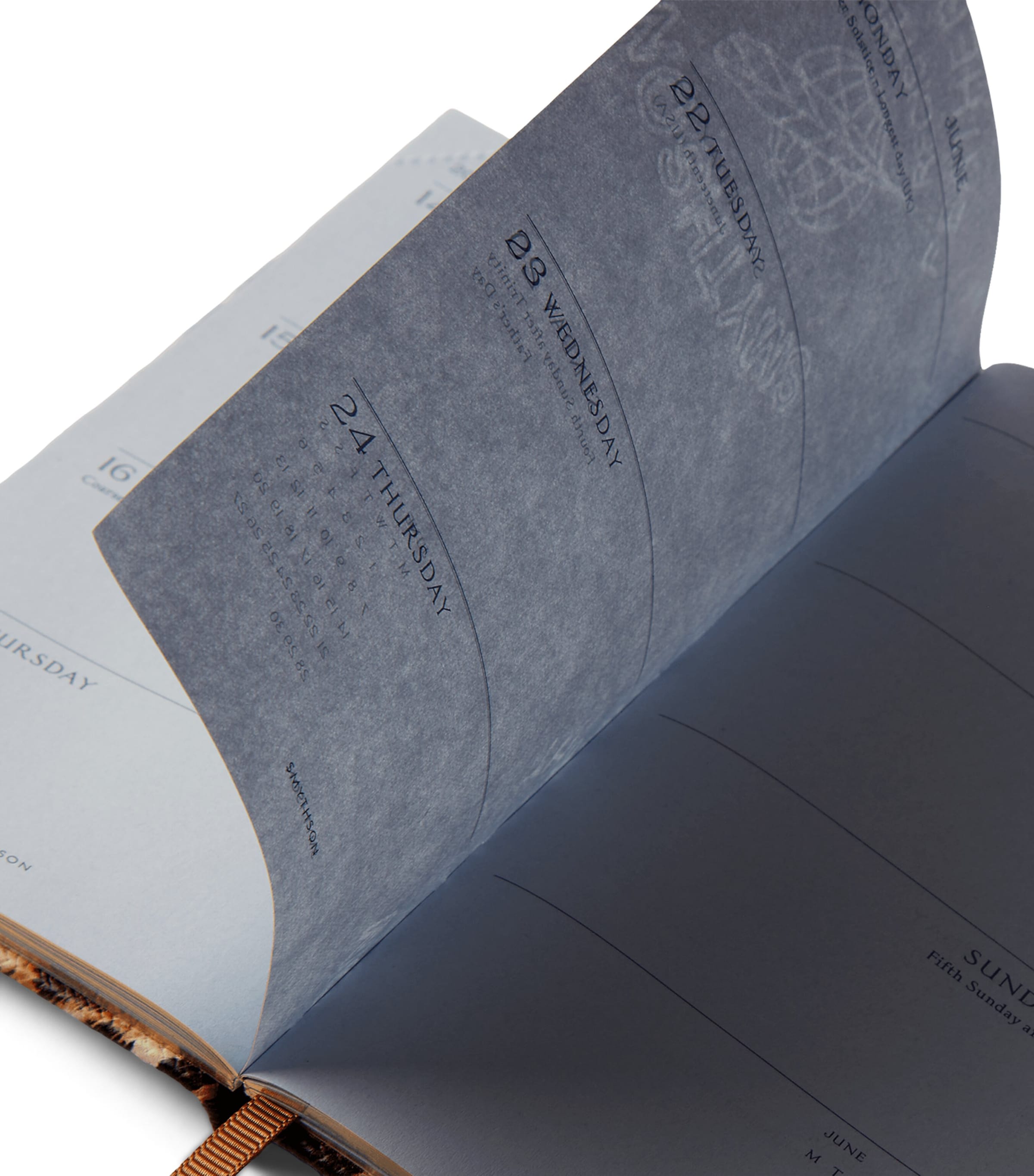 Smythson Leather Panama Weekly Diary 2027 Sand Image 3