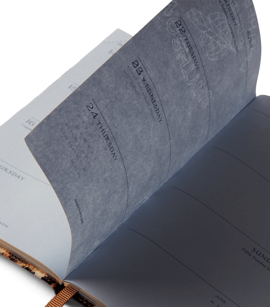 Smythson Leather Panama Weekly Diary 2027 Sand Image 3