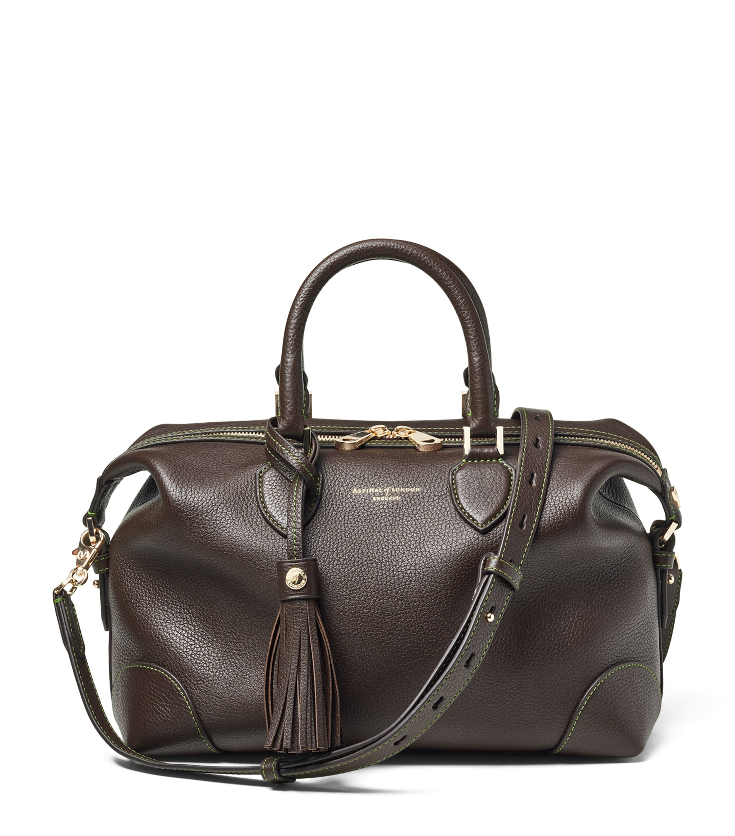 Aspinal Of London Leather Hudson Bowling Bag In Brown