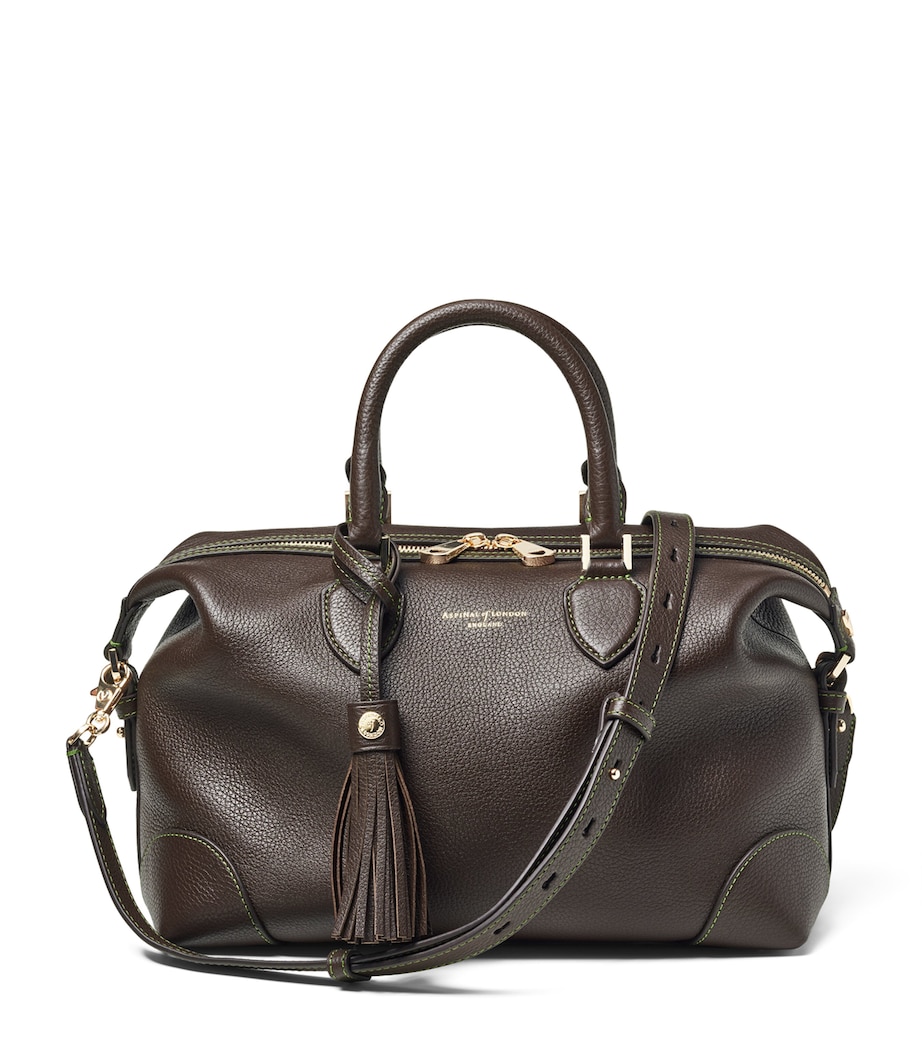 Leather Hudson Bowling Bag DARKBROWN Image 1
