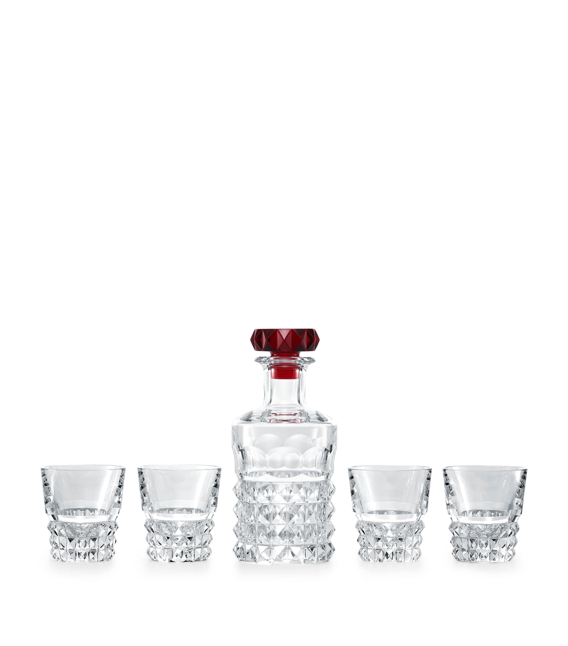 Baccarat Crystal Louxor Carafe And 4 Tumblers Bar Set