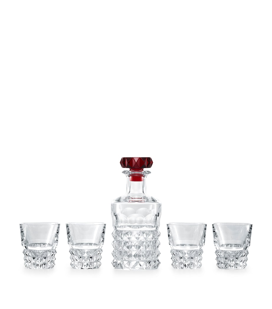 Crystal Louxor Carafe and 4 Tumblers Bar Set CLEAR Image 1