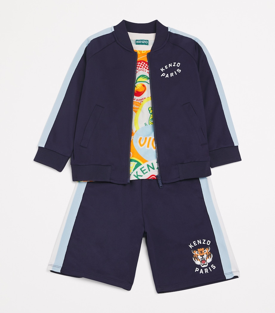 Kenzo Kids Cotton Logo T-Shirt (2-14 Years) Multicoloured Image 3