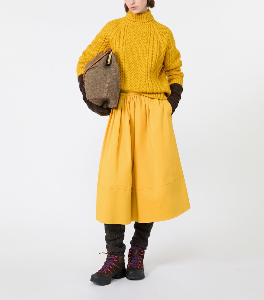 Weekend Max Mara Womens Wool-Blend Rollneck Sweater Yellow Image 2