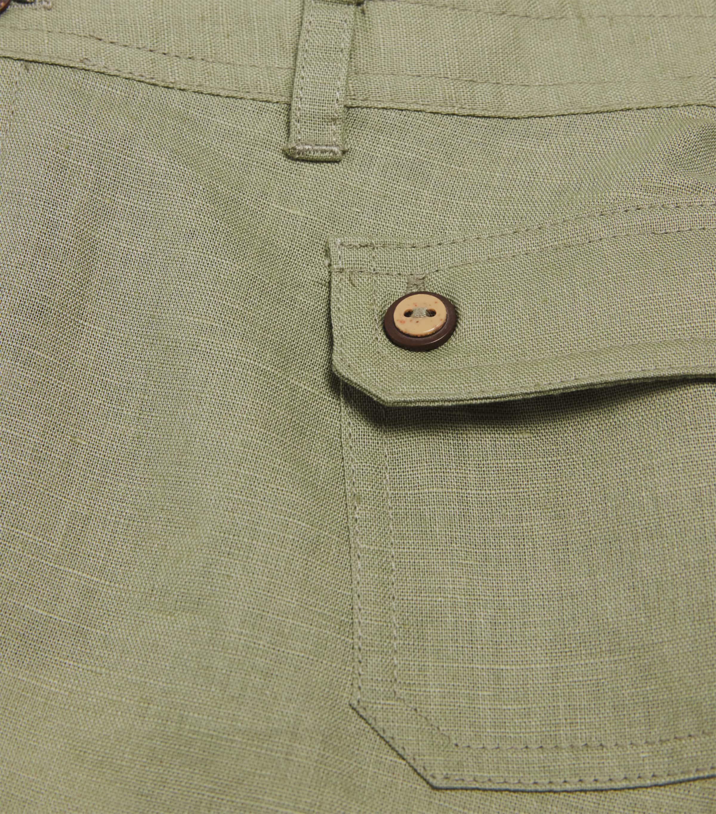 Zimmermann Kids Linen-Cotton Indra Skirt (2-12 Years) Khaki Image 3