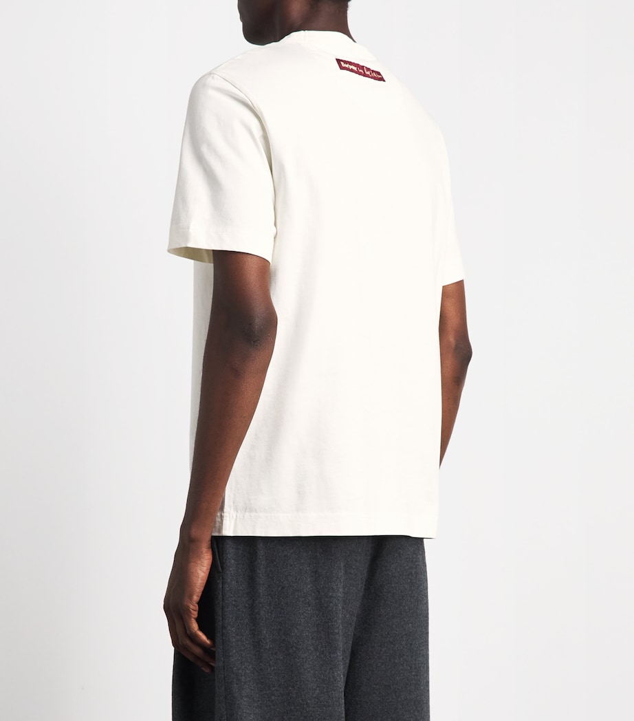 Barbour Mens x Paul Smith Cotton Tinned T-Shirt Whisper White Image 5