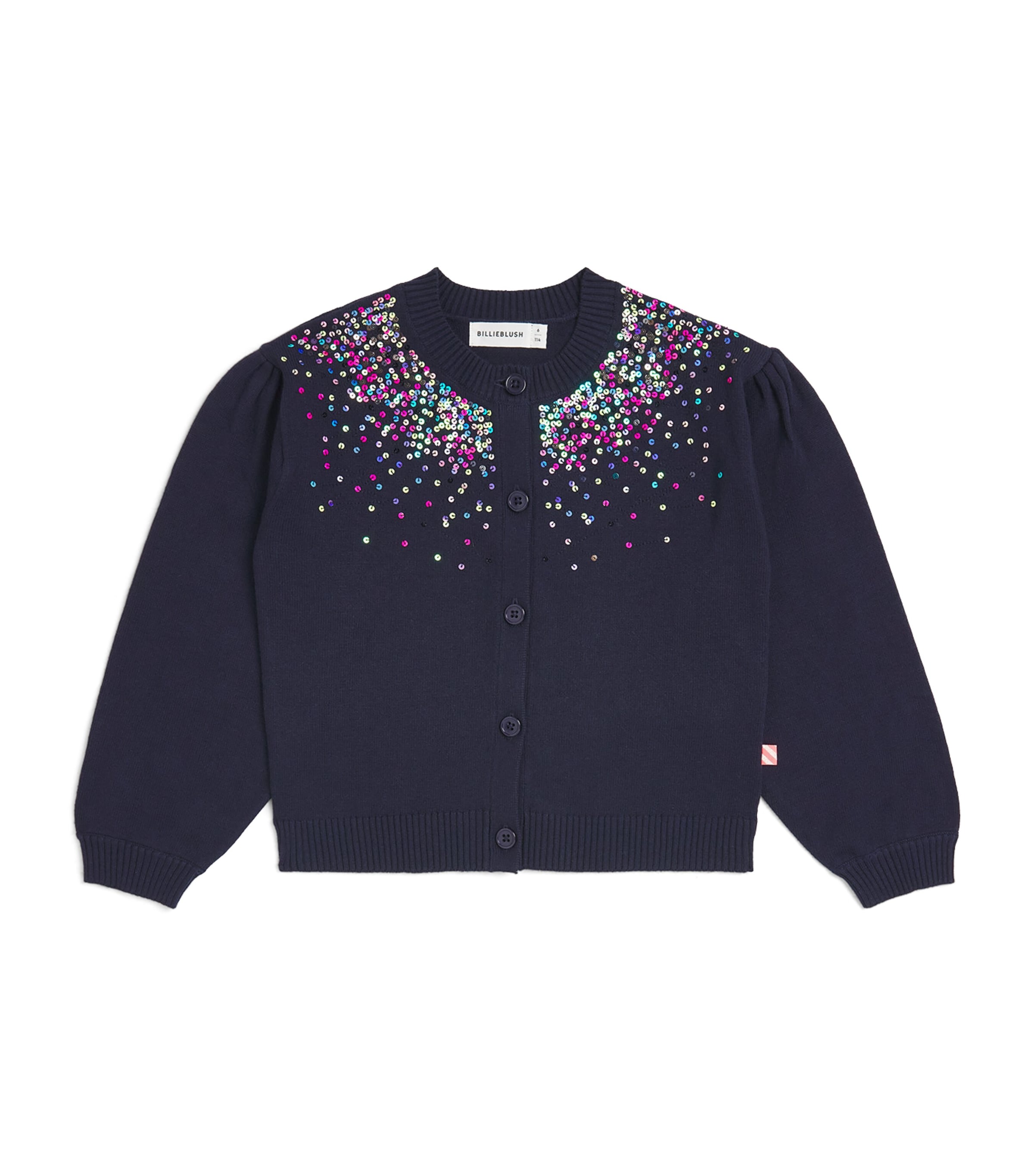 Billieblush Knitted Sequin Cardigan (2-12 Years) Navy Image 1