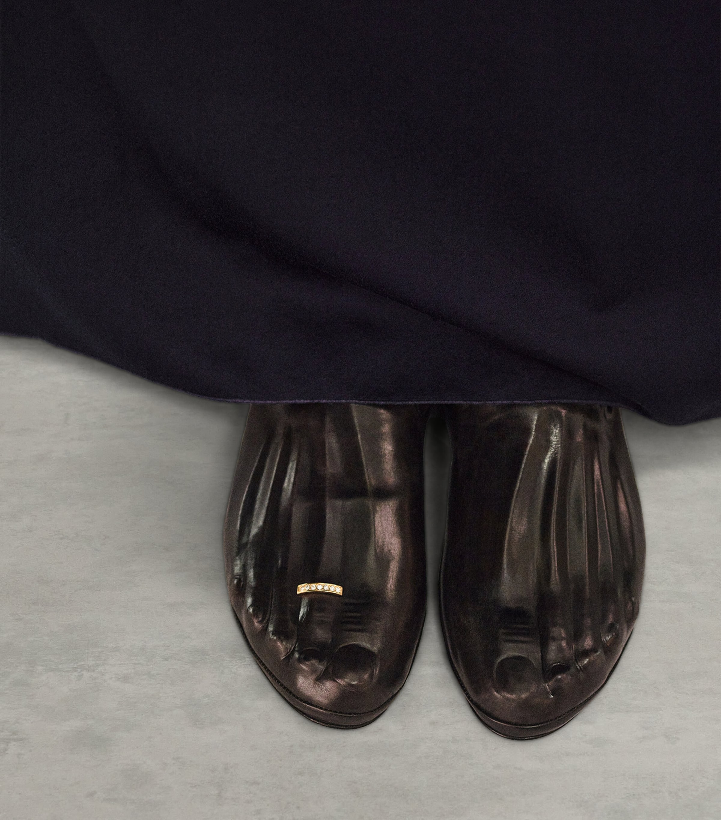 Leather Trompe-l’Oeil Loafers 992 BLACK/GREY Image 2