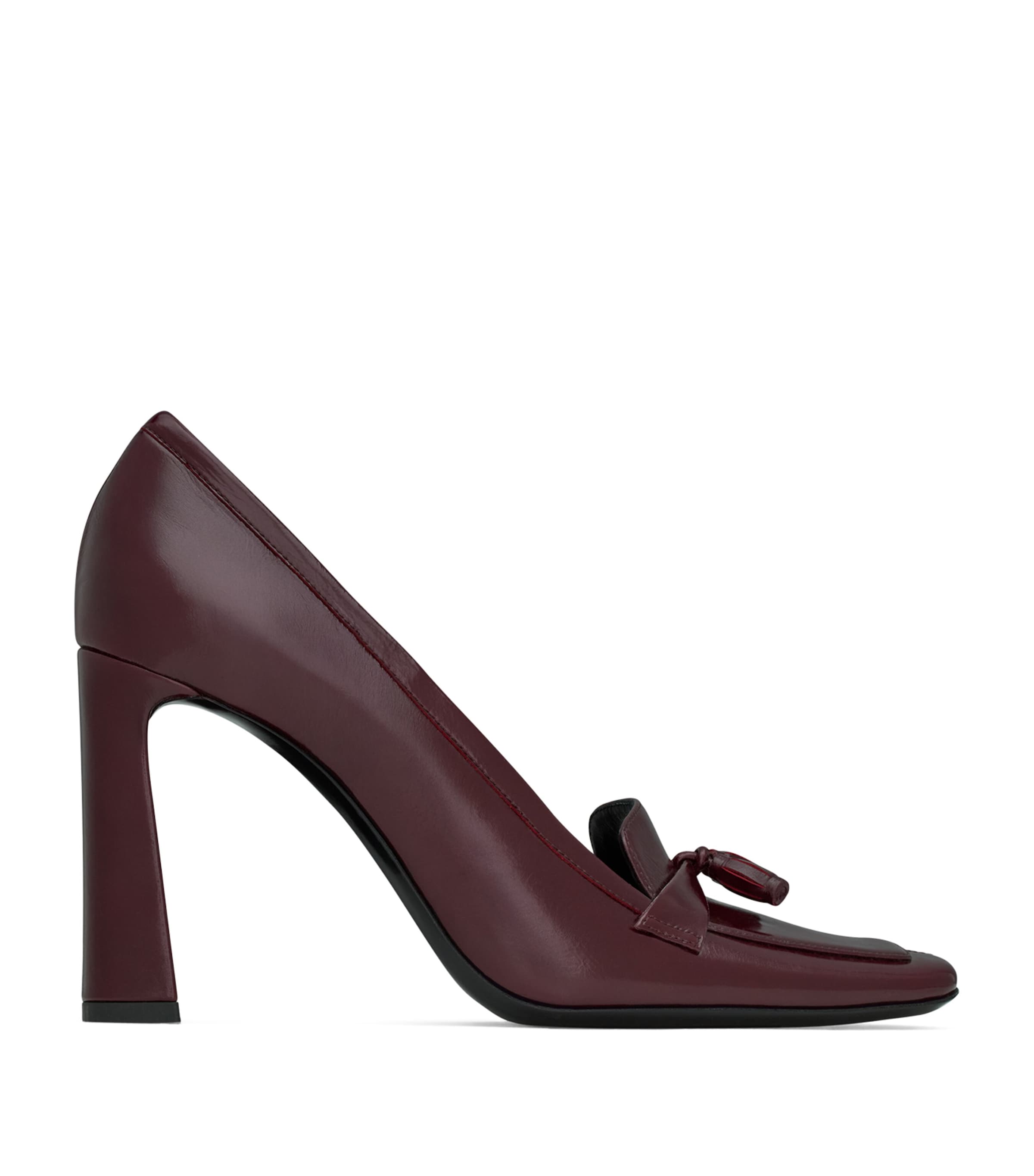 Saint Laurent Chloe 90 Leather Loafer Pumps In Pink