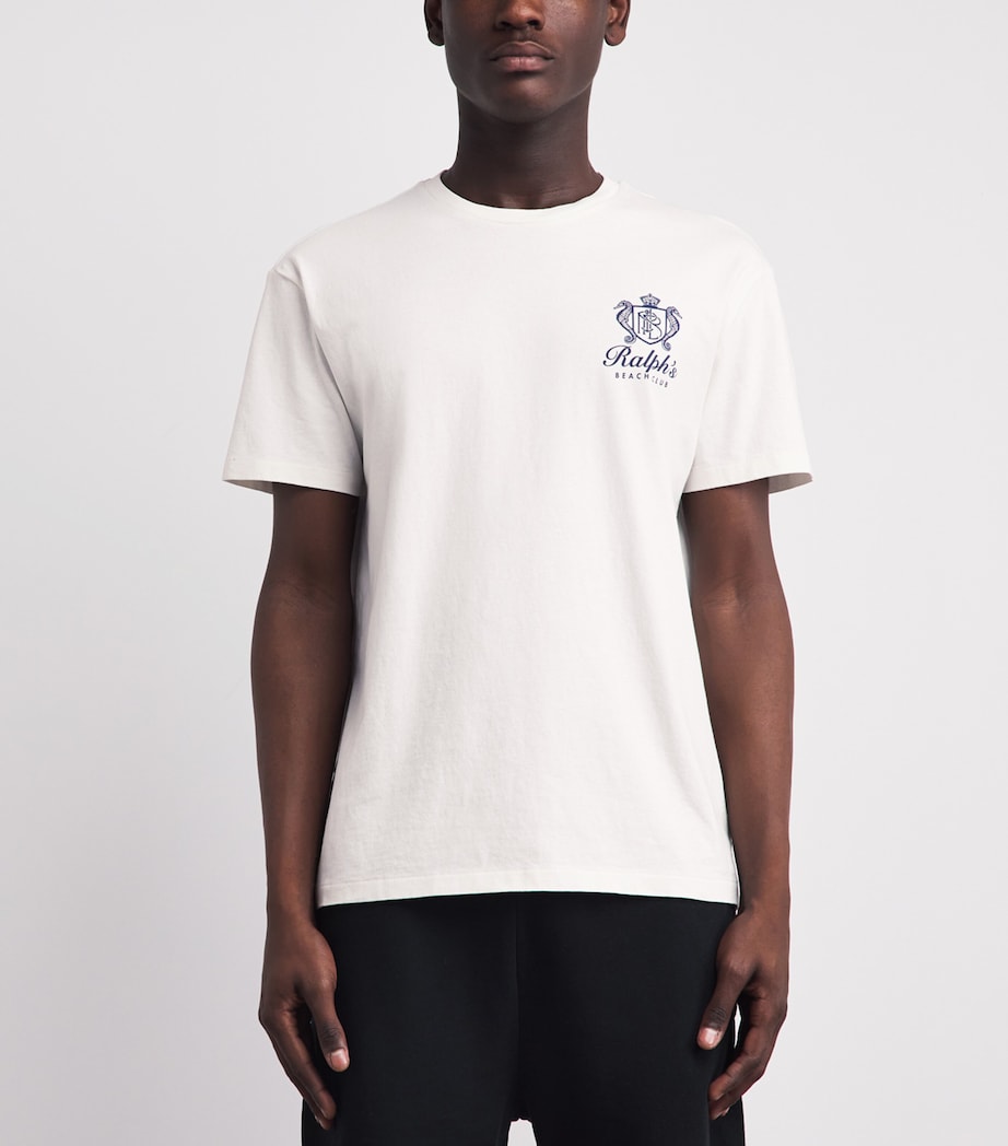 Polo Ralph Lauren Mens Cotton Ralph’s Beach Club T-Shirt Deckwash White Image 4