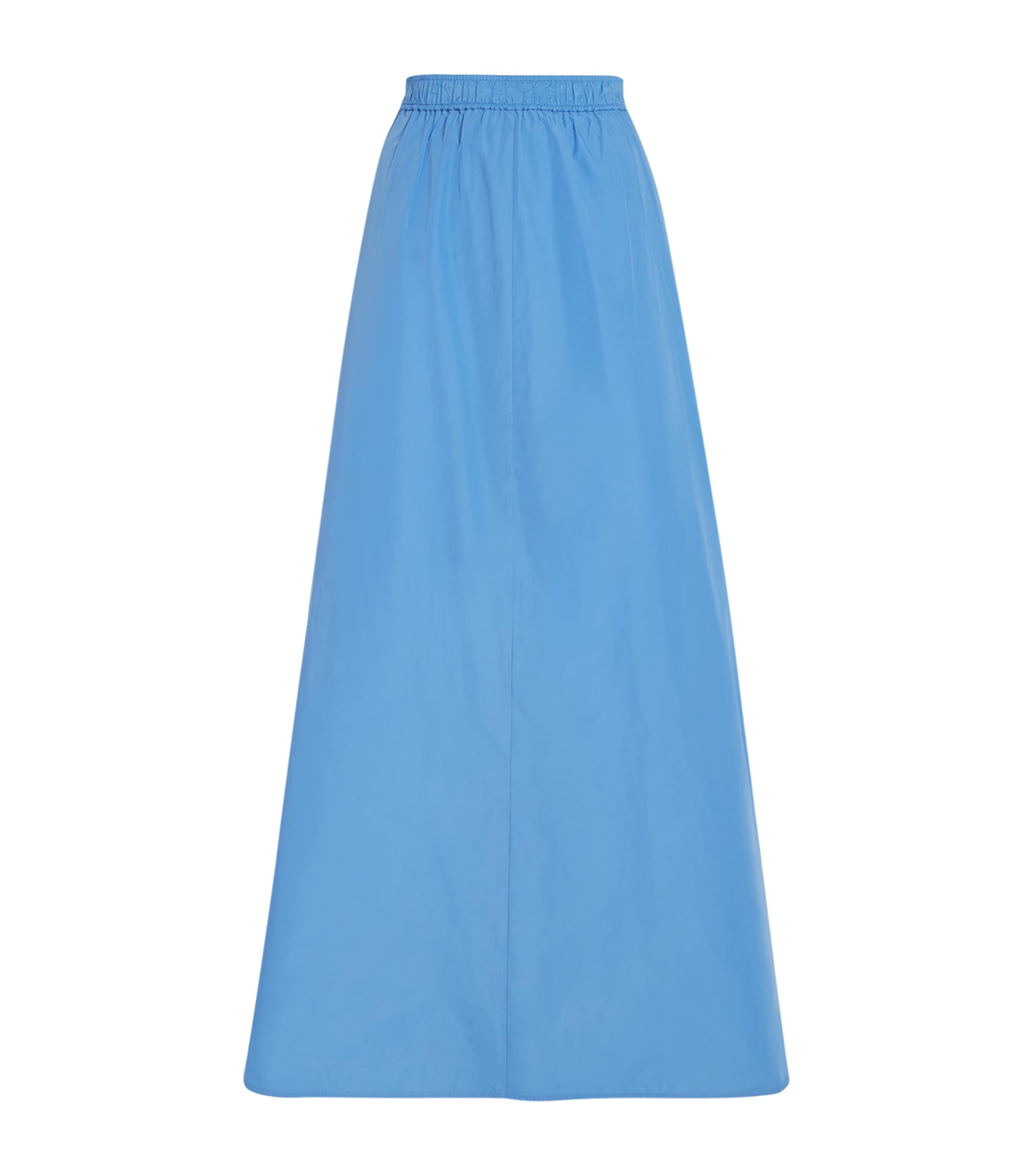 Max & Co Taffeta Corollo Maxi Skirt In Blue
