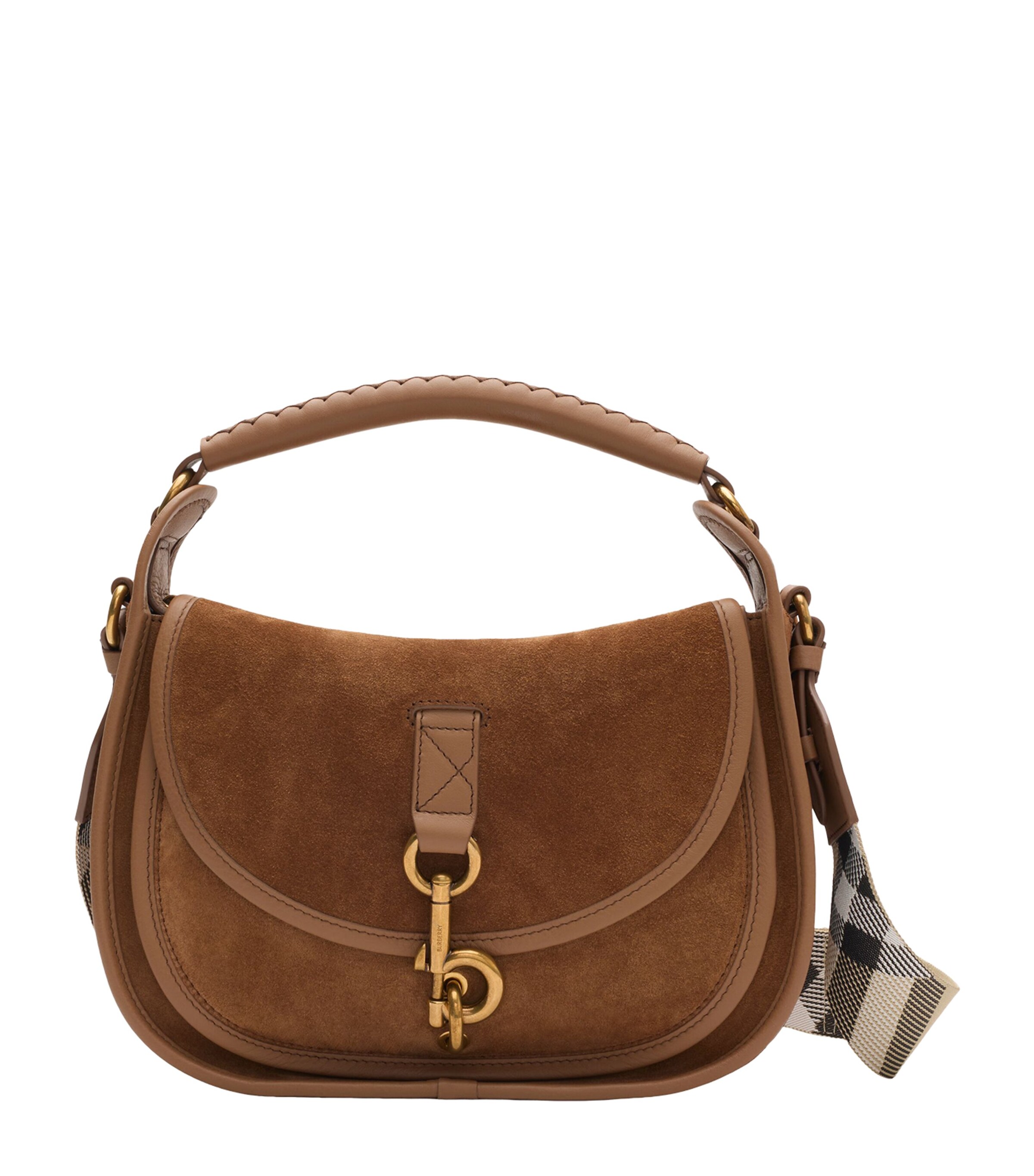 Burberry Small Calfskin B Clip Messenger Bag Hazel Image 1