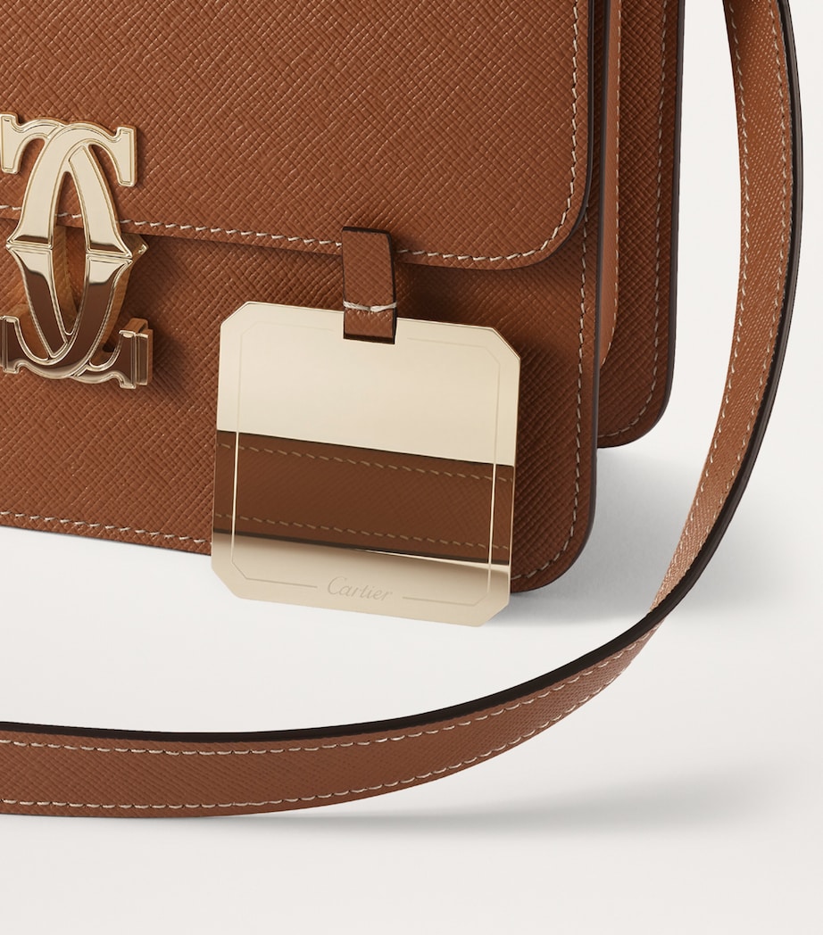 Mini Calfskin Cartier C de Cartier Shoulder Bag CARAMEL Image 4
