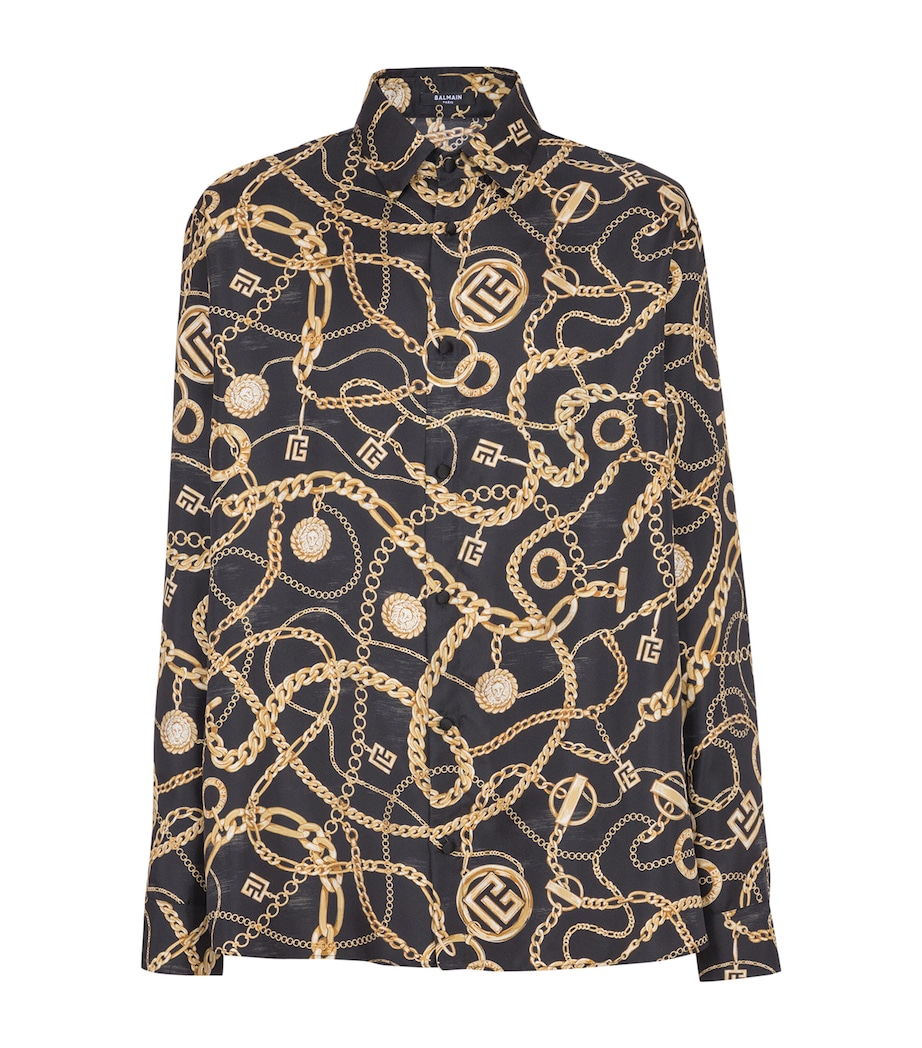 Silk Chain Print Shirt EAD NOIR/OR Image 1