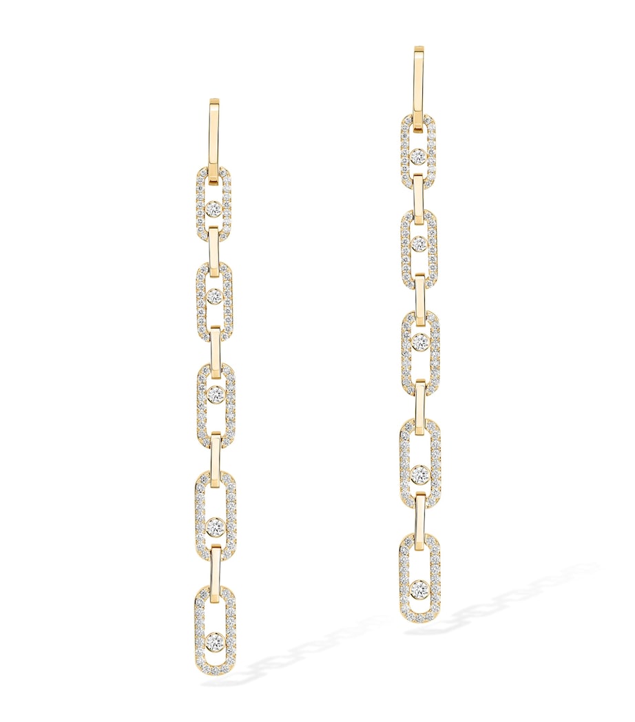 Messika Move Link Yellow Gold and Diamond Earrings (1.45ct) Yellow Gold Image 1