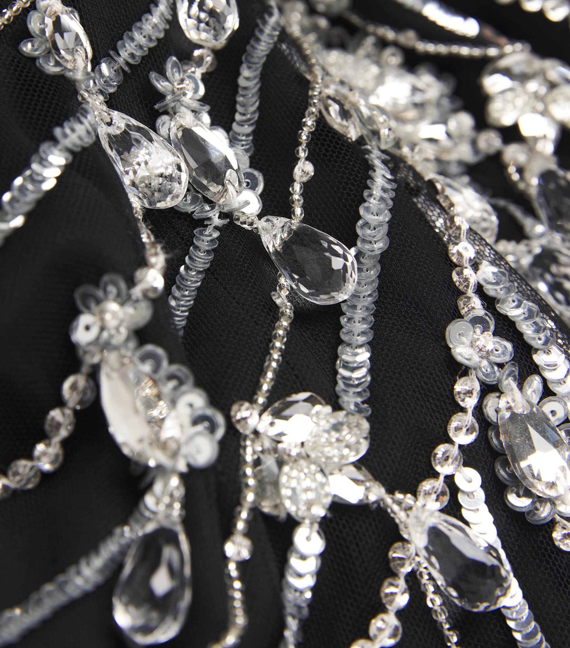 Crystal-Embellished Gown BLACK/SILVER Image 5